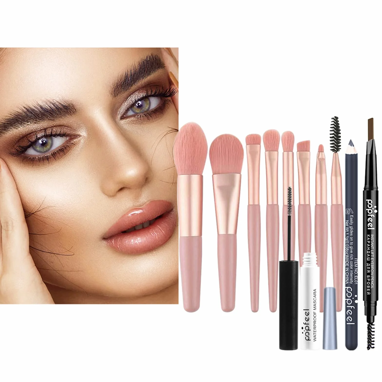 Joyeee Kit de maquillage tout-en-un pour filles Coffret cadeau cosmétiques palette fards à paupières mascara