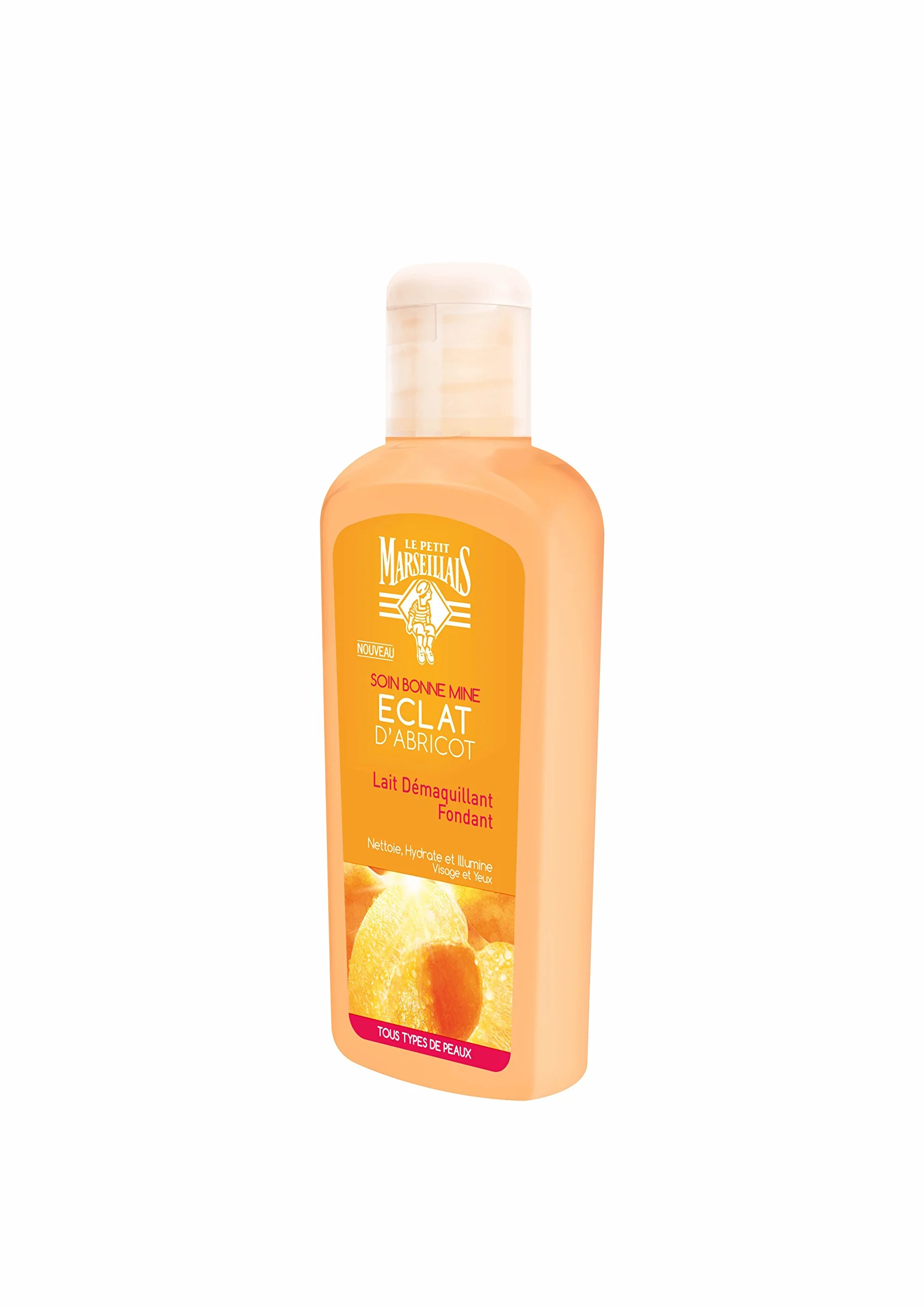 Le Petit Marseillais Lait Démaquillant Fondant Eclat Abricot 200 ml Lot de 2