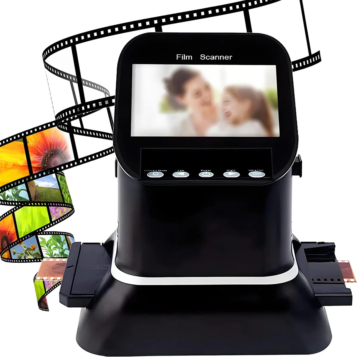 Scanner de Diapositives de Film, convertisseur de Film numérique, convertir 35 mm, 135, 126, 127 négatifs et Diapositives en Scanner de Film Haute résolution JPEG 120, écran LCD 1080p