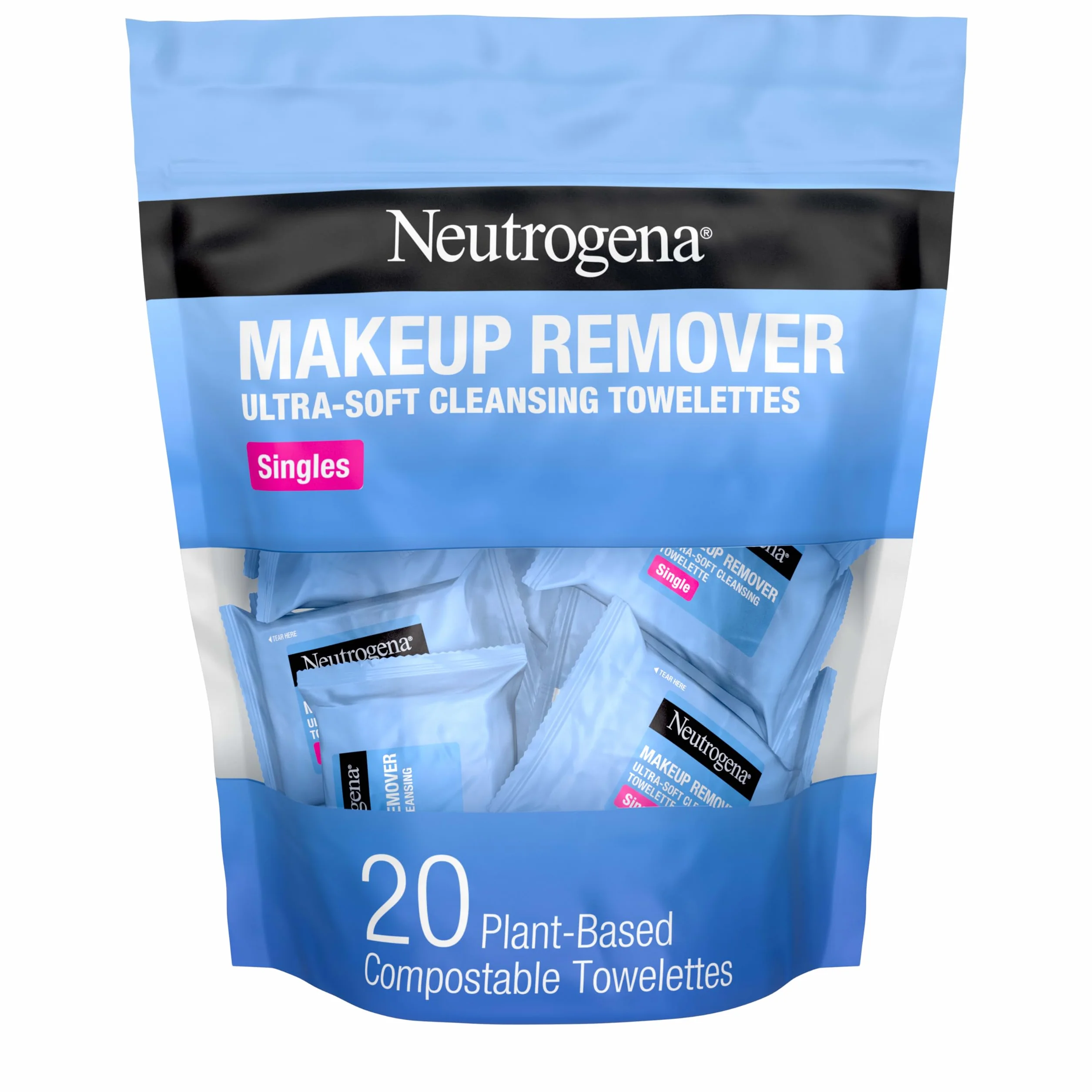 Neutrogena Makeup Remover Cleansing Towelette Singles, 20 Count