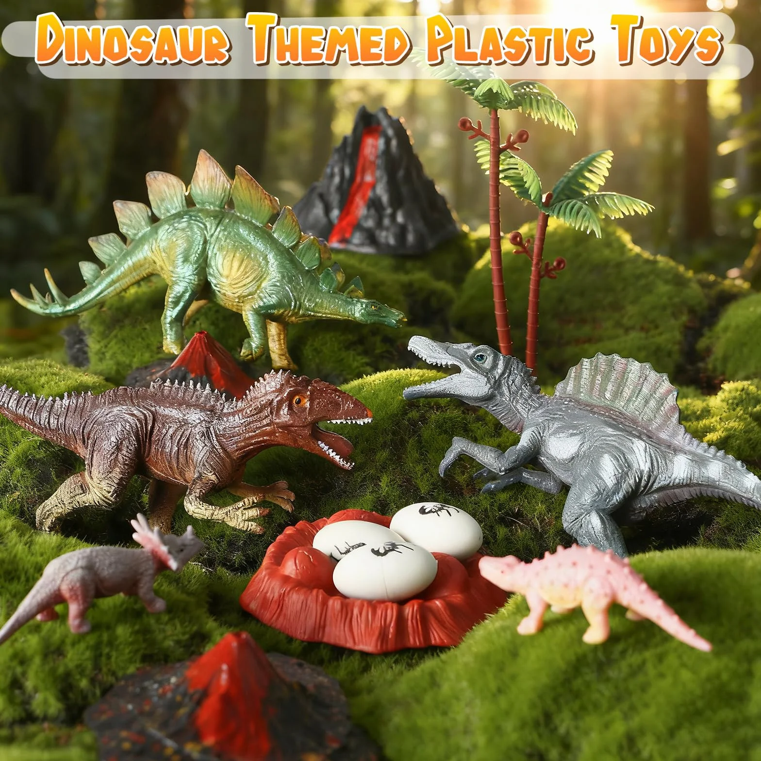 Bombes de Bain pour Enfants Surprise 12Pcs Dinosaures Jouets Cadeau Aromatherapie Garçons Filles