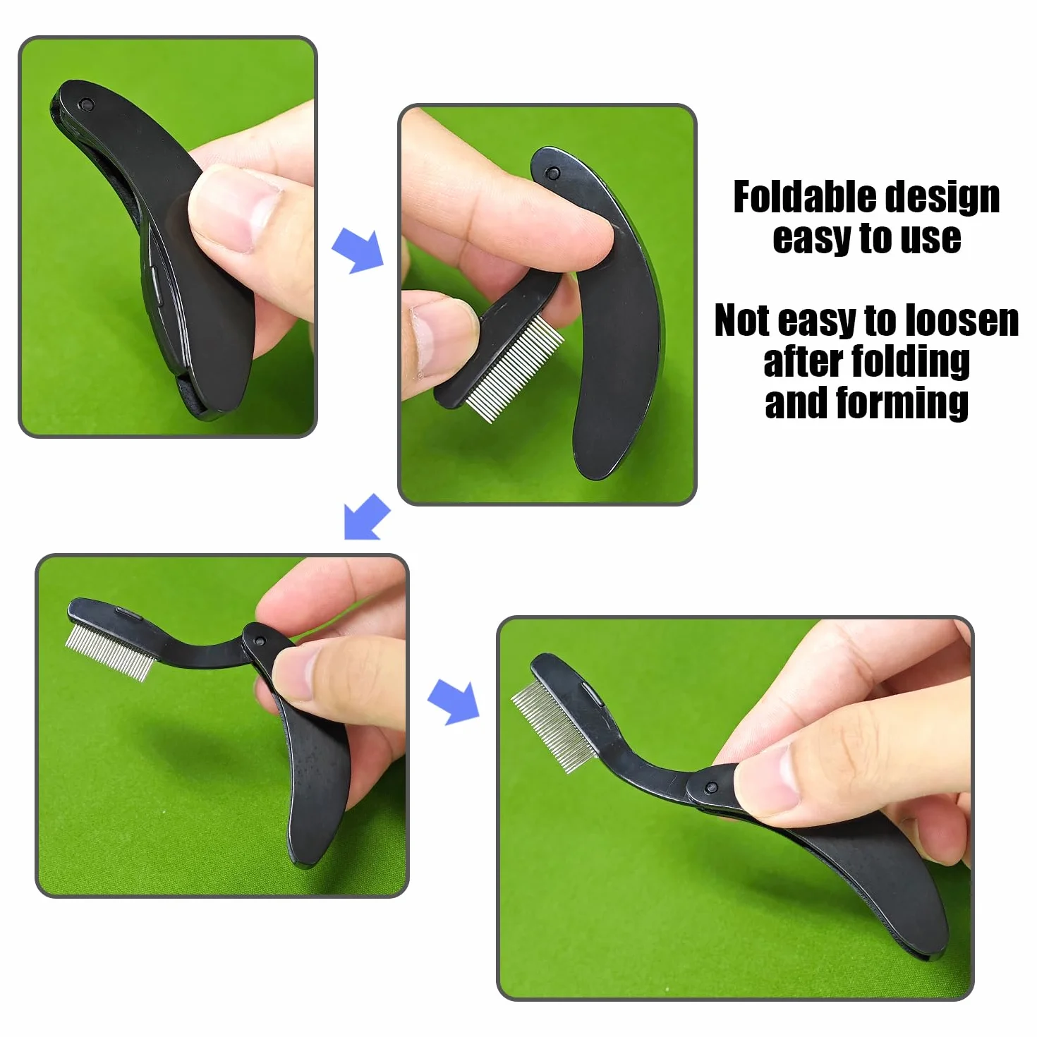 Peigne À Cils Pliable Portable, Brosse À Cils, Séparateur De Cils, Applicateur Crème Sourcils