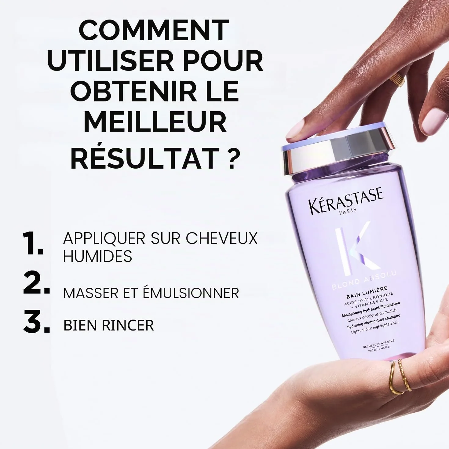 KERASTASE Blond Absolu Bain Lumière Shampoing Hydratant Illuminateur Cheveux Blonds 250 ml