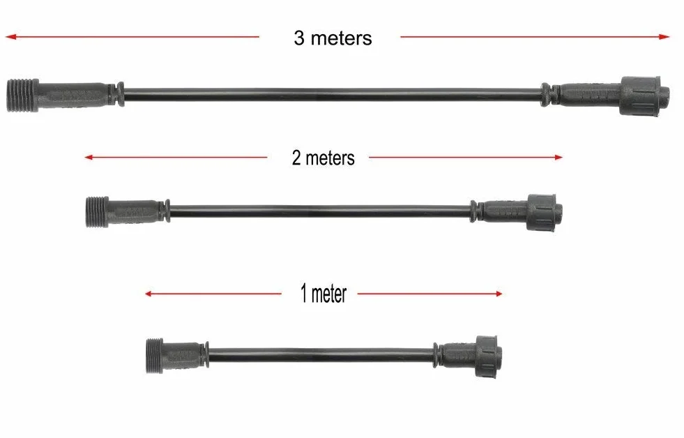 Cable de extensión étanche 1M 5 Broches para Luces LED RGBWW/RGBW Exteriores