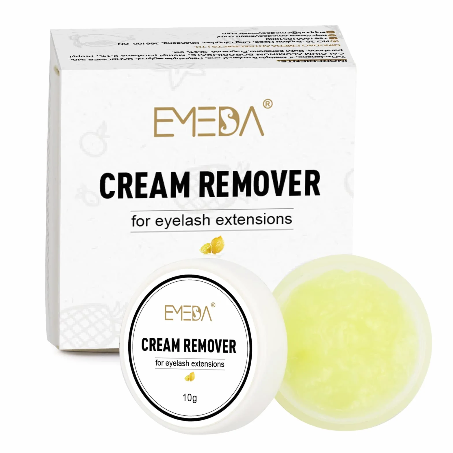 EMEDA Crème démaquillante 10g dissolvant adhésif pour extensions de cils