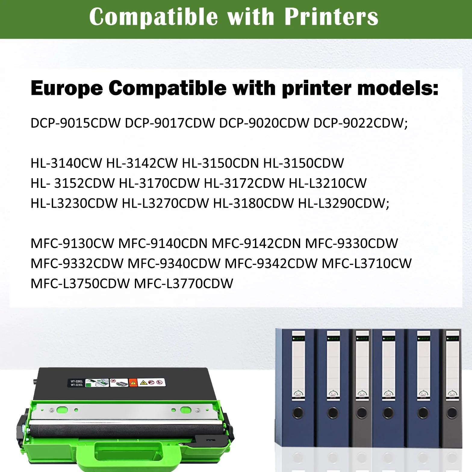 WT-220CL WT220CL Bac de Récupération de Toner Compatible pour Brother DCP-9017CDW 9020CDW 9022CDW HL-3140CW 3170CDW MFC-9130CW