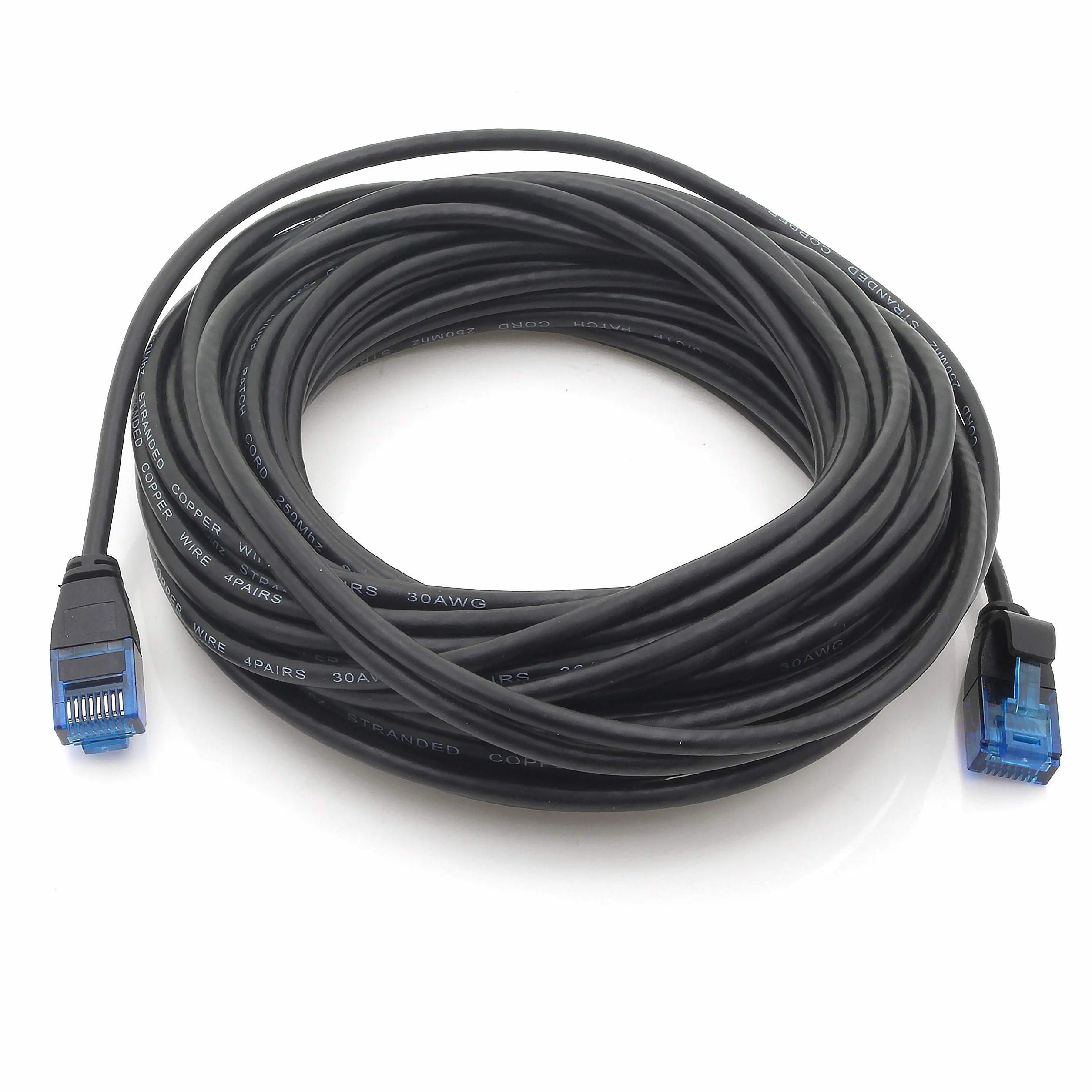 1aTTack.de 659923 Câble Cat6 Cat.6 Câble réseau Cat 5m - câble patch câble fin (petit diamètre - très flexible) 1000 Mbit/s - 10 pièces - noir