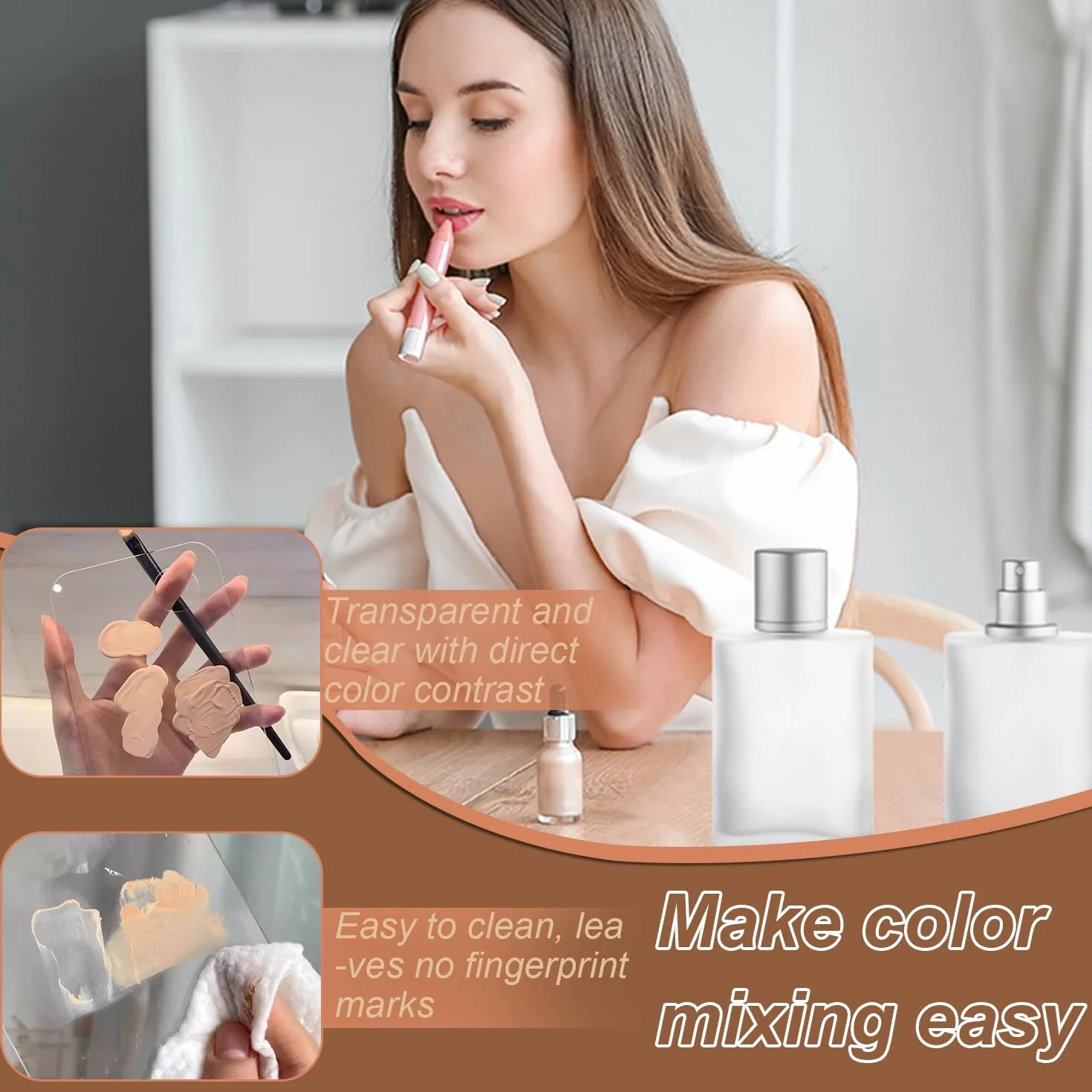 Palette de Maquillage Portable Transparente