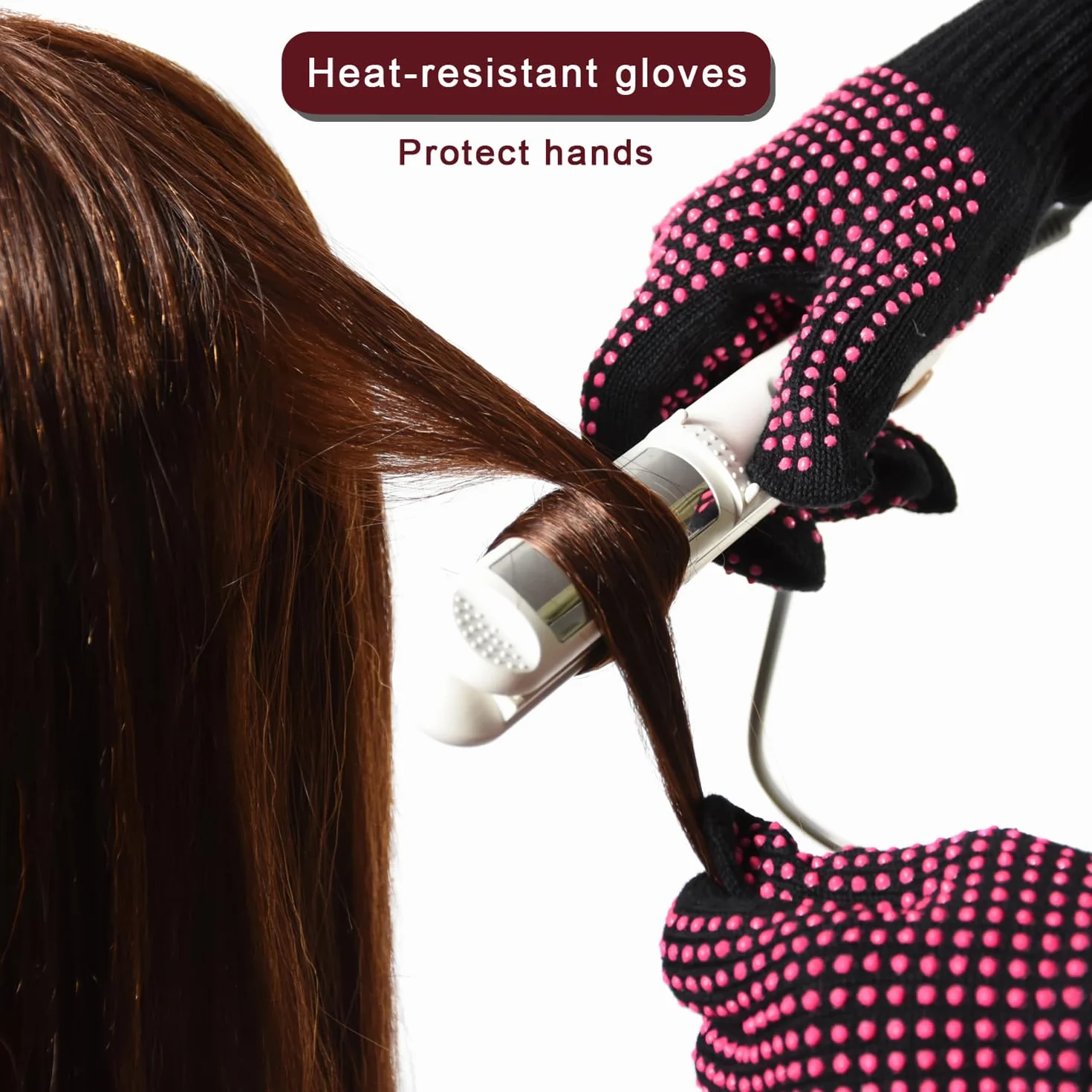 Gants silicone résistants à la chaleur thermiques pour coiffure bouclée