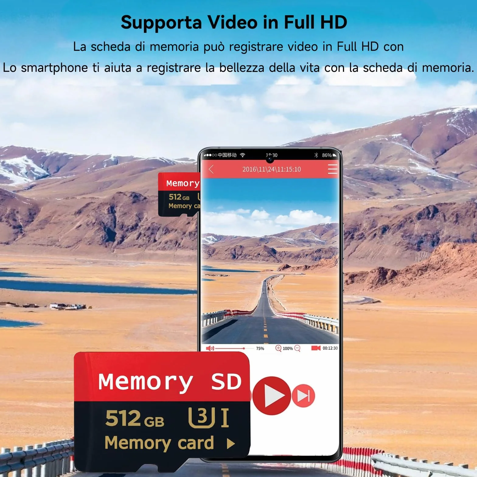Carte micro SD 512 Go haute vitesse pour smartphones, appareils de jeu portables