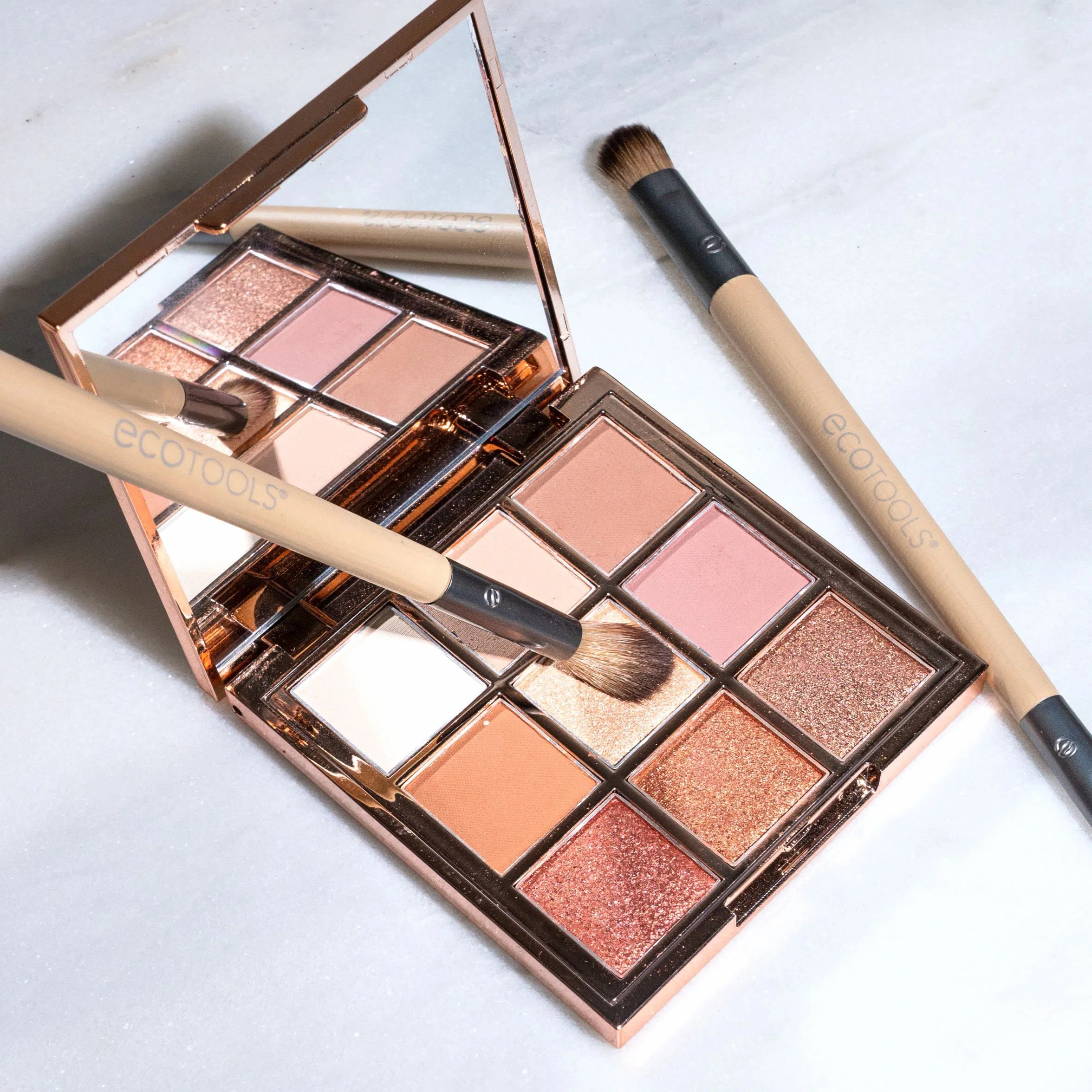 ECOTOOLS Duo de Pinceaux pour Mise en Valeur des Yeux