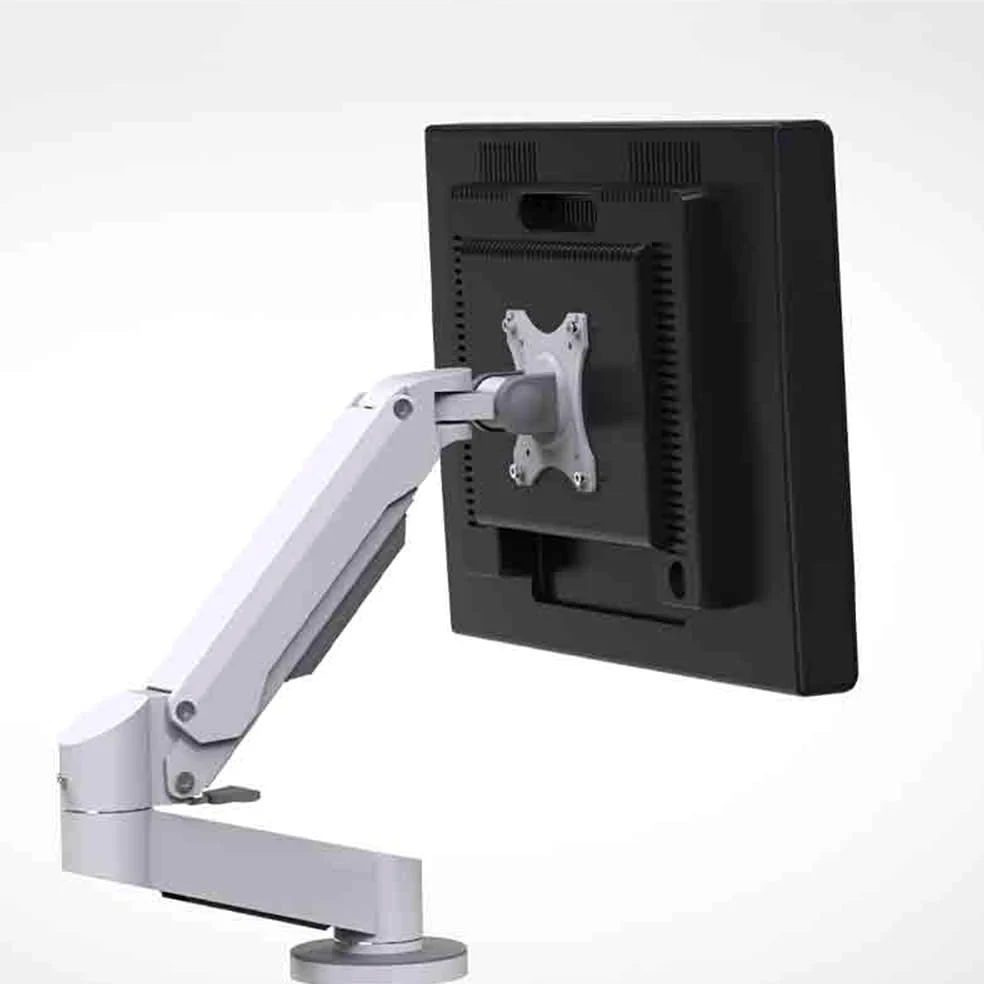 Support de Moniteur Support de Moniteur de Table à Double Bras de Serrage avec Plateau d'ingénierie adapté aux écrans de 15 à 32 Pouces Bras pour Écran PC