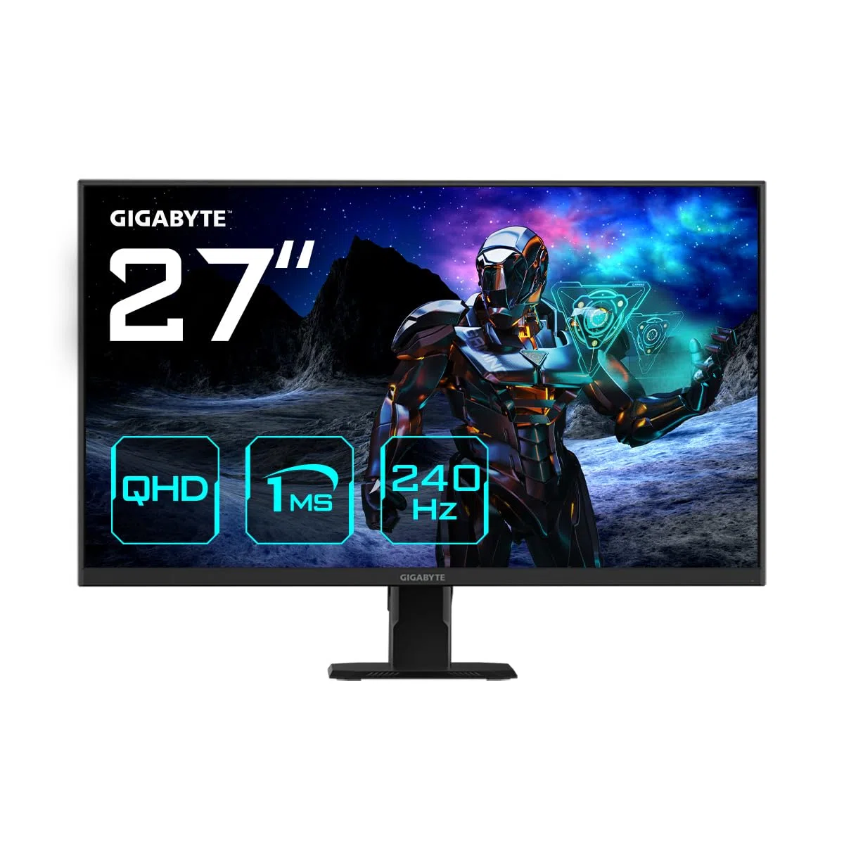 GIGABYTE GS27Q X Écran Gaming 27" QHD - 2560 x 1440, 240Hz, 1ms, 300 CD/m², FreeSync Premium Pro, HDR Ready, HDMI 2.0, DisplayPort 1.4