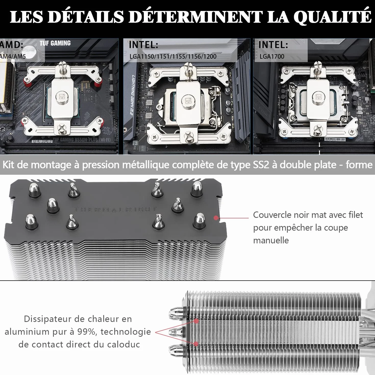 Thermalright Assassin King 120 SE ARGB CPU-Luftkühler, 5 Heatpipes, PWM Leiser Lüfter mit S-FDB-Lager, für AMD AM4 AM5/Intel 115X/1200/1700/1851