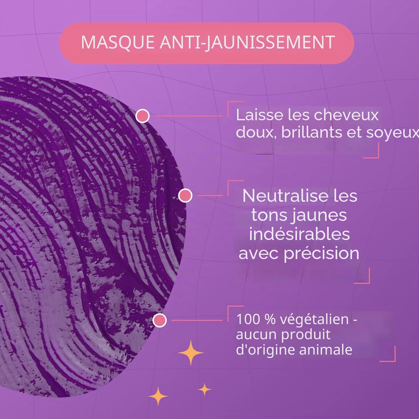 Fanola No Yellow masque anti-jaune 350 mL professionnel cheveux gris colorés blond clair