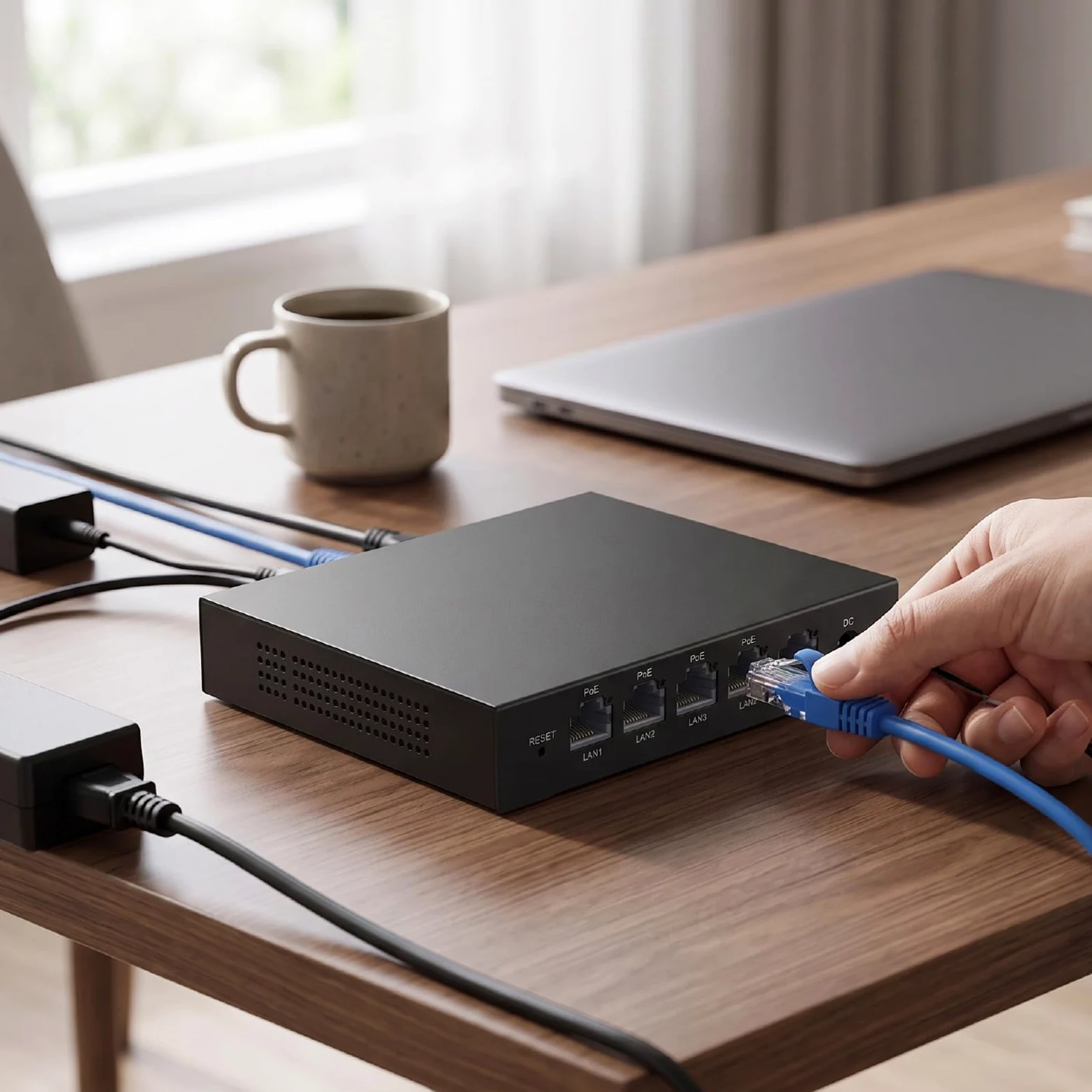 Bewinner Gigabit PoE Switch for Seamless Roaming | Contrôle réseau avancé, solutions WiFi personnalisées, boîtier en fer, utilisation domestique et hôtelière