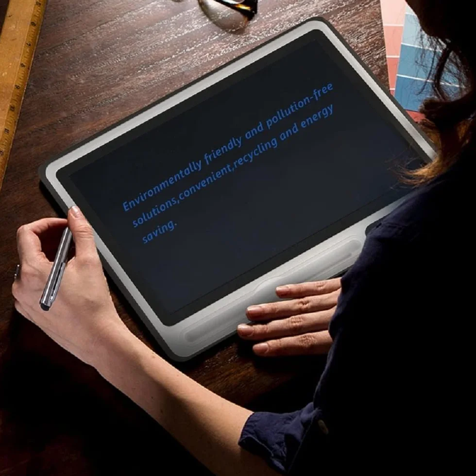 EMEBAY Bloc-Notes Électronique Tableau d'Écriture Intelligent 10.1 Pouces Tablette à Dessin LCD avec Étui