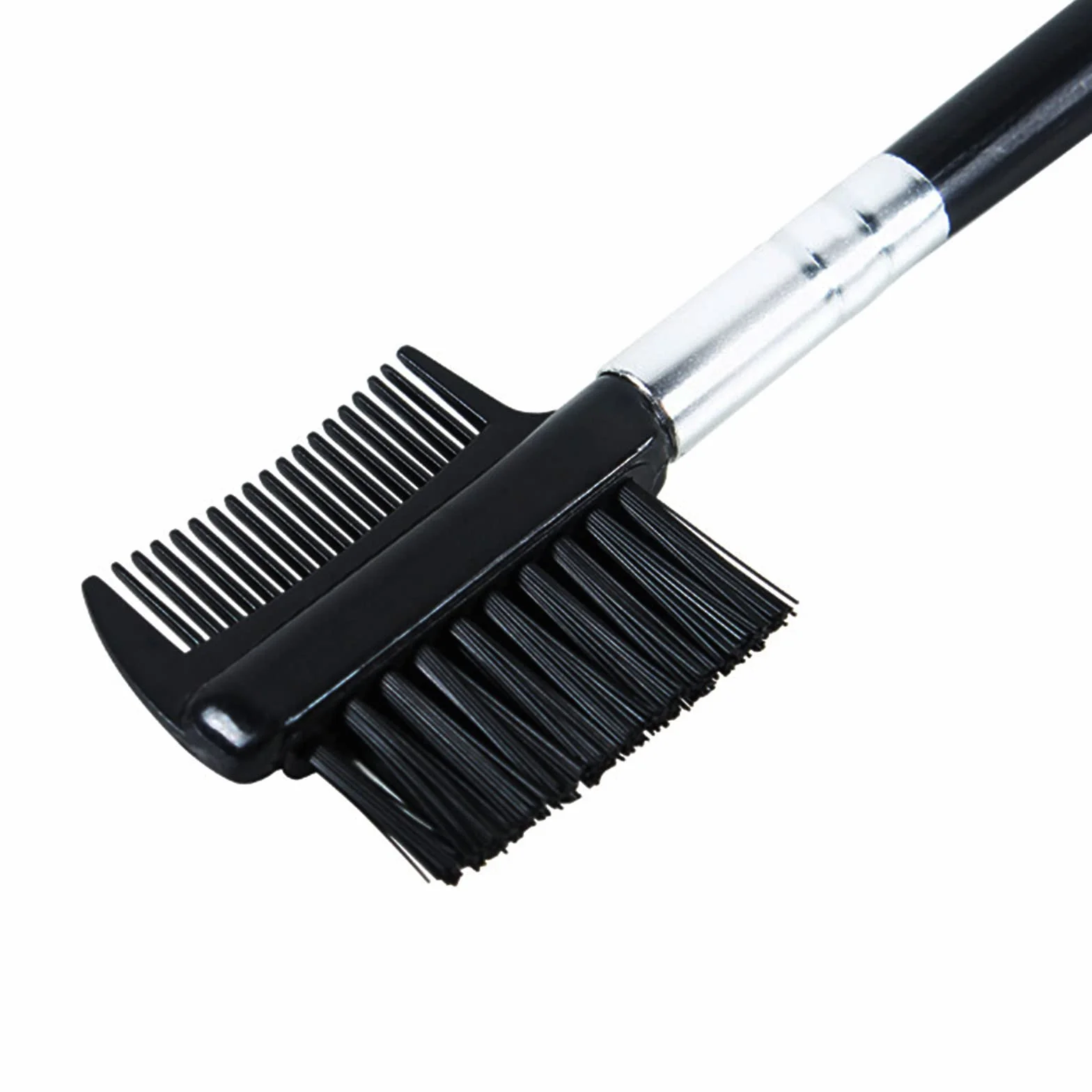 Brosse à Cils et Sourcils Peigne à Cils Pinceau à Sourcil Outil de Maquillage Noir