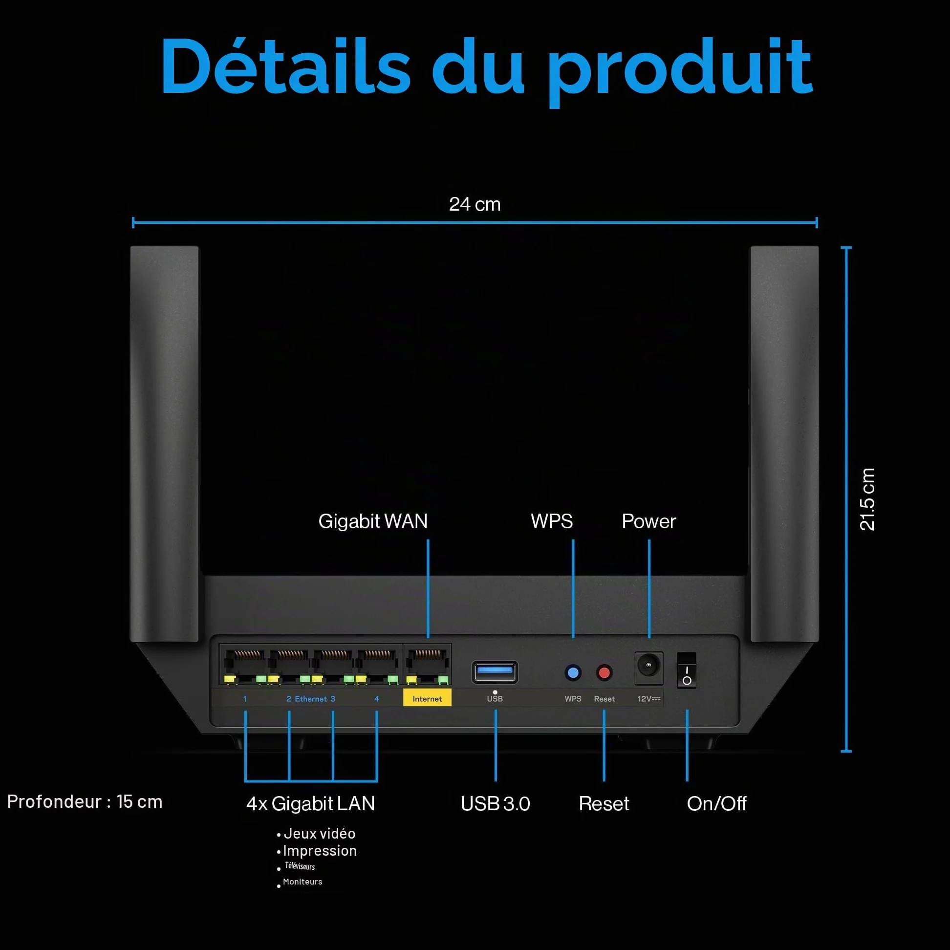 Linksys Classic Micro Pro 6 – Routeur WiFi 6 Mesh Double Bande (AX5400) – Routeur Internet sans Fil Gigabit, Jusqu’à 5 400 Mbit/s, 35 appareils ou Plus, portée de 250 m²