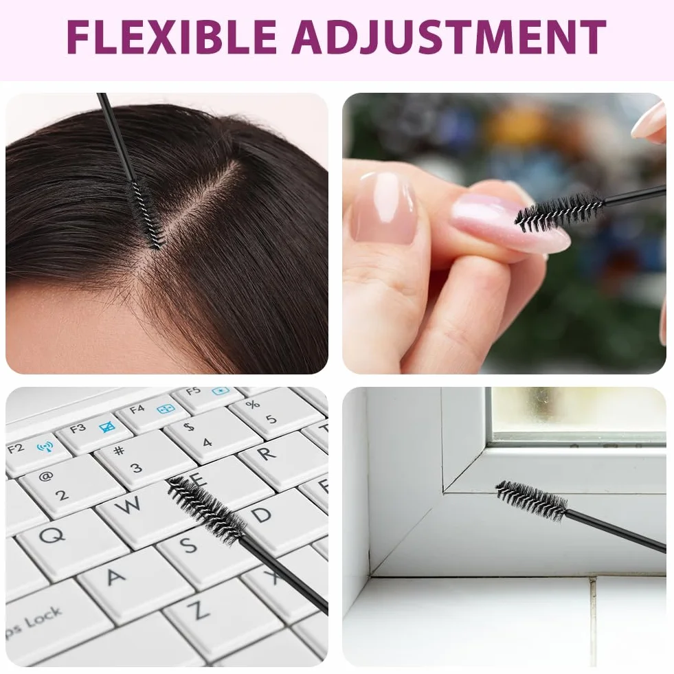 50PCS Brosses à Cils Jetables, Applicateur Maquillage Extension Cils Sourcils Noir