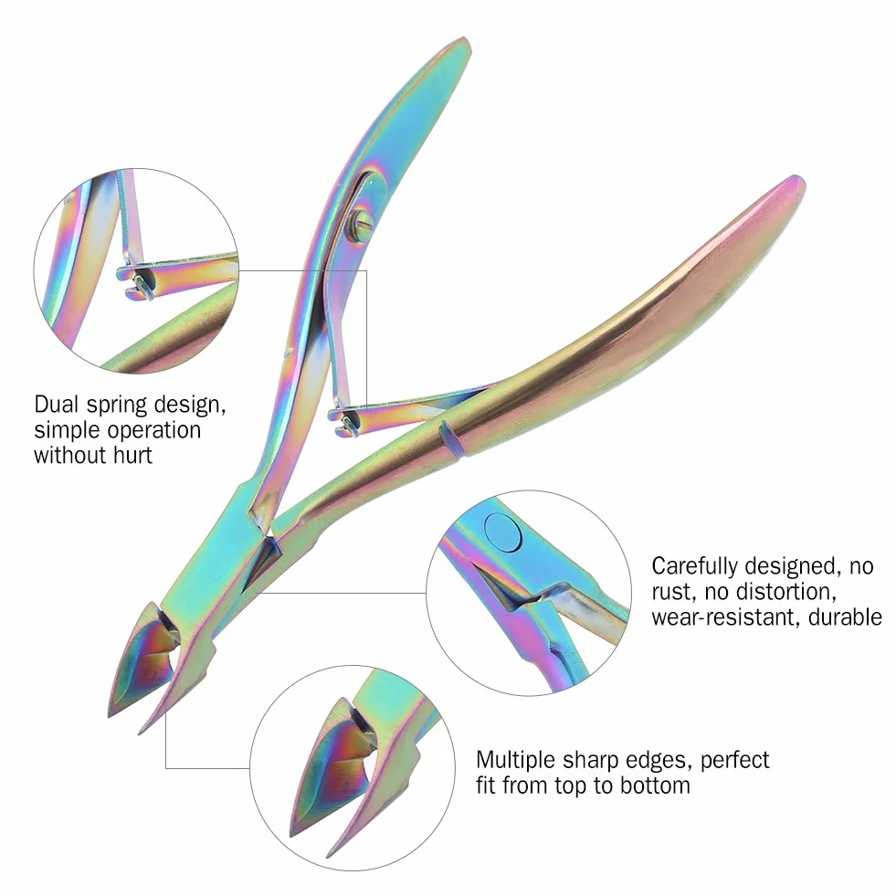 Pince à cuticules en acier inoxydable tondeuse outil de pédicure pour ongles et ongles de pied