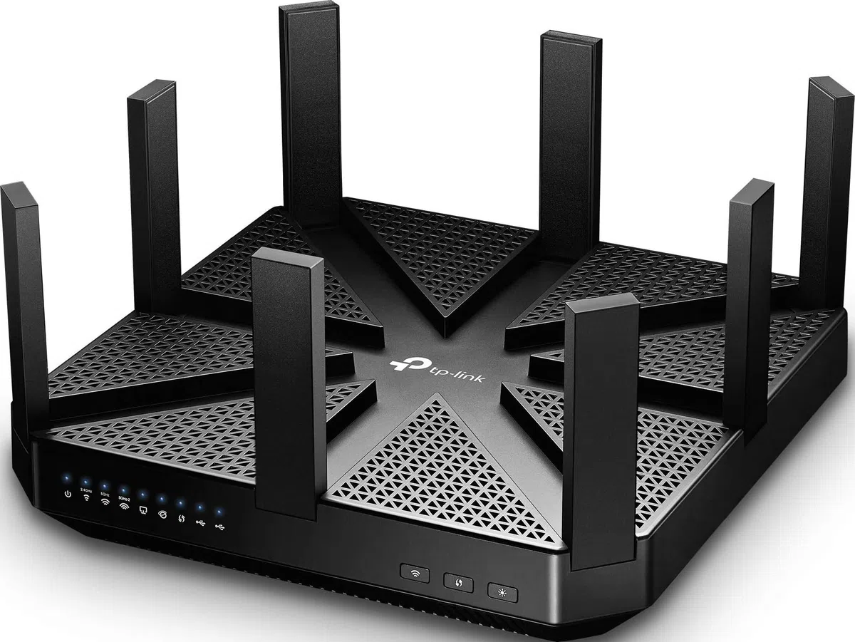 TP-Link Routeur 5400 Mbps Wi-FI Gigabit Tri-Bande: 1000 Mbps en 2.4 GHz, 2X 2167 Mbps en 5 GHz, 5 Ports Ethernet Gigabit, 1 Port USB 3.0 + 1 Port USB 2.0 (Archer C5400)