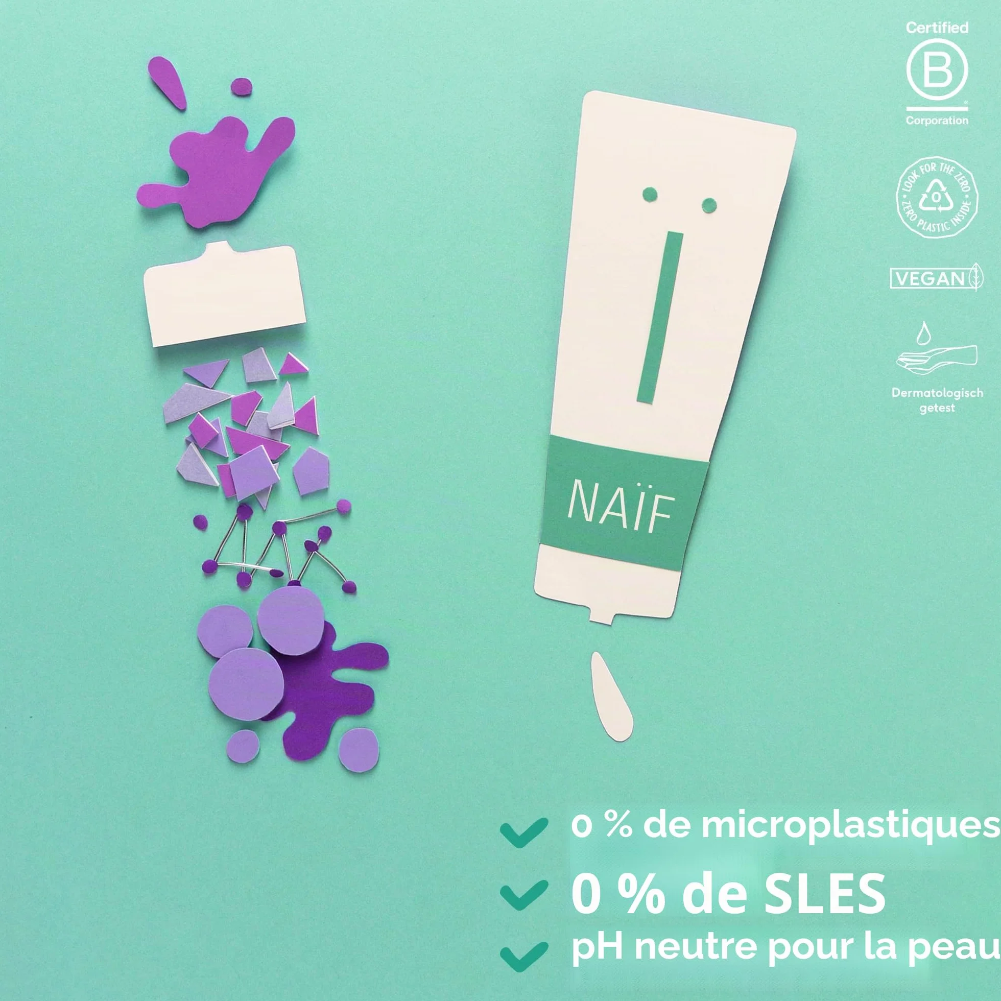 Naïf Bain moussant nourrissant recharge pour enfants à l'huile de coton 500 ml