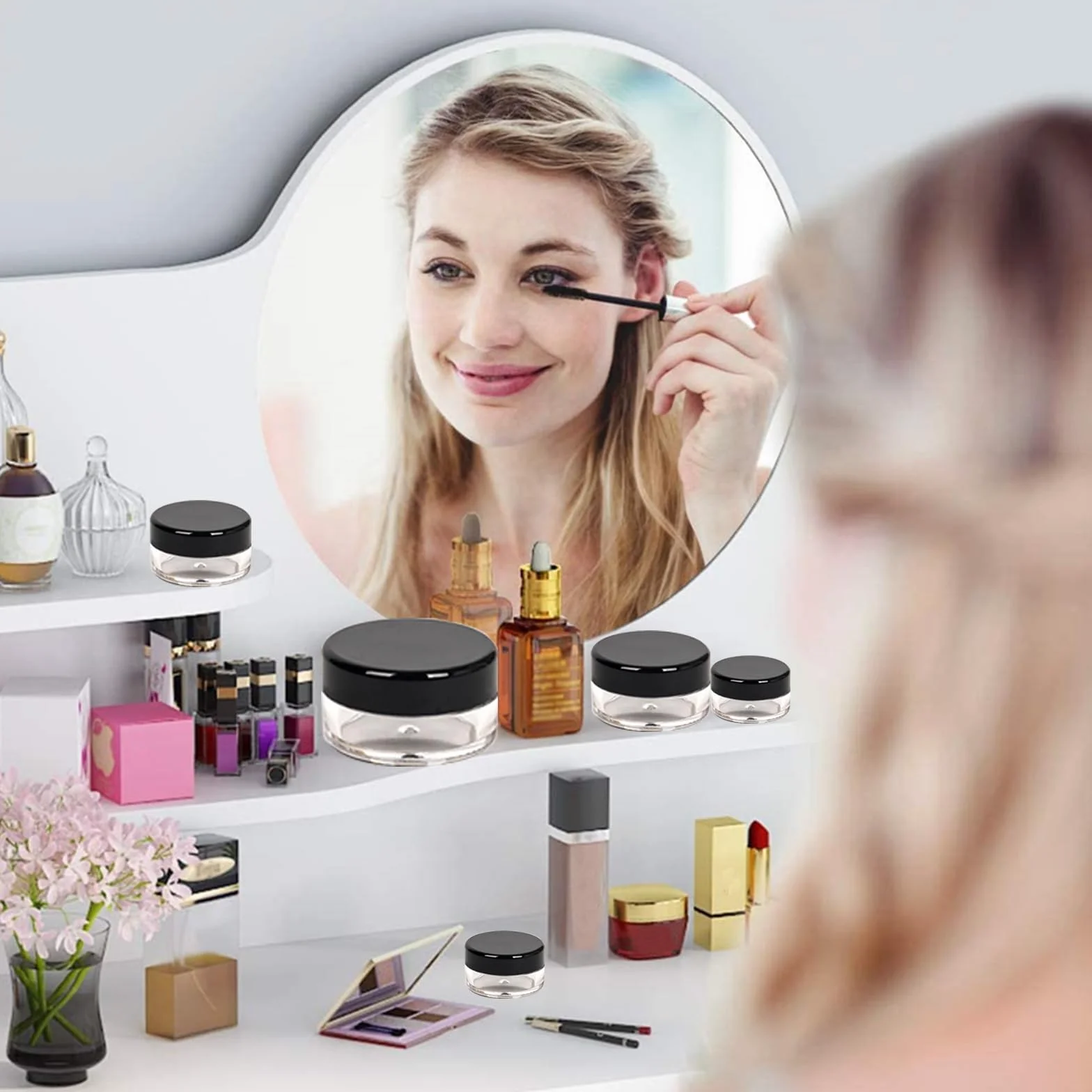 70 Pièces pot cosmétique vide 5ml Noir petit récipient cosmétique