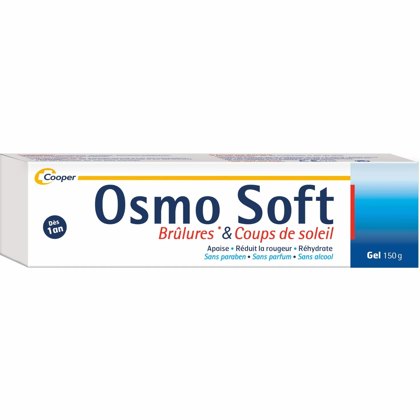 OSMOSOFT Gel Brûlures et Coups de Soleil Apaise Réduit Rougeur Réhydrate 150 g