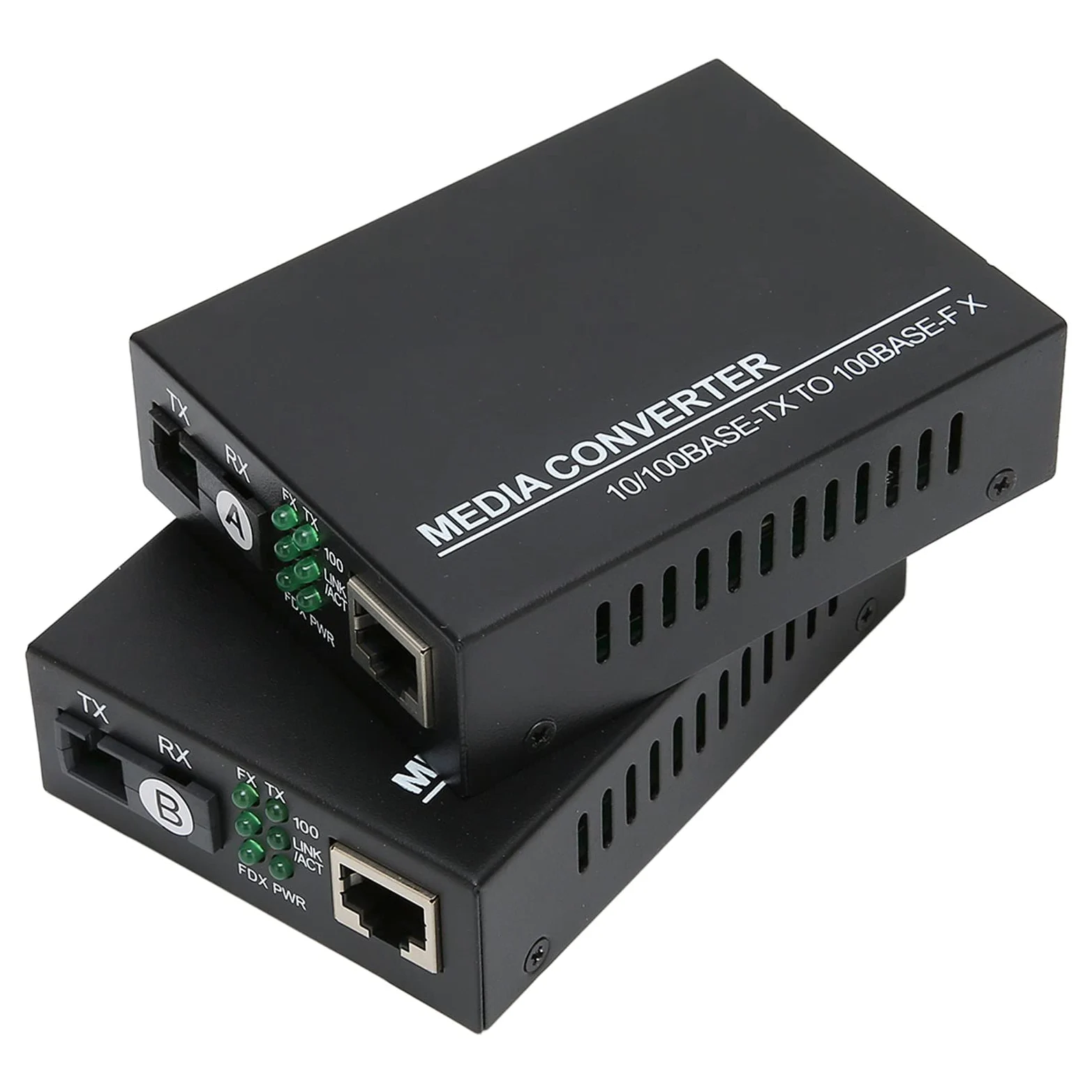 Convertisseur de Média Gigabit Ethernet, émetteur-récepteur Fibre Optique RJ45 vers SC, Convertisseur de Média Ethernet Fibre Optique Monomode A/B RX1310 TX1550nm avec Port Fibre SC/UTP
