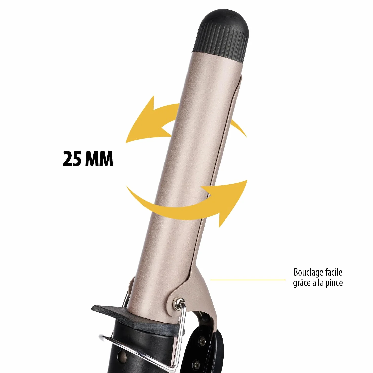 Tristar Fer à Boucler Revêtement Céramique 180°C 60s Cordon Rotatif 360° ⌀ 2,5 cm HD-2421