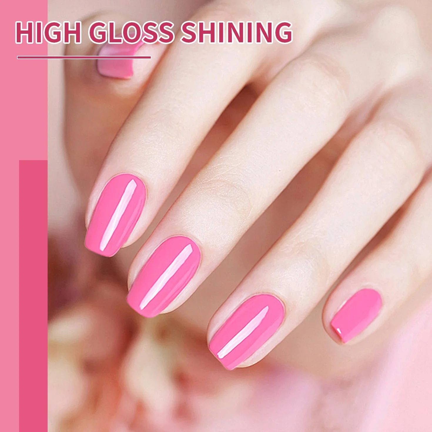 JODSONE Set de Vernis à Ongles Gel 10ml 6 Couleurs Rouge Rose pour Nail Art Séchage Rapide