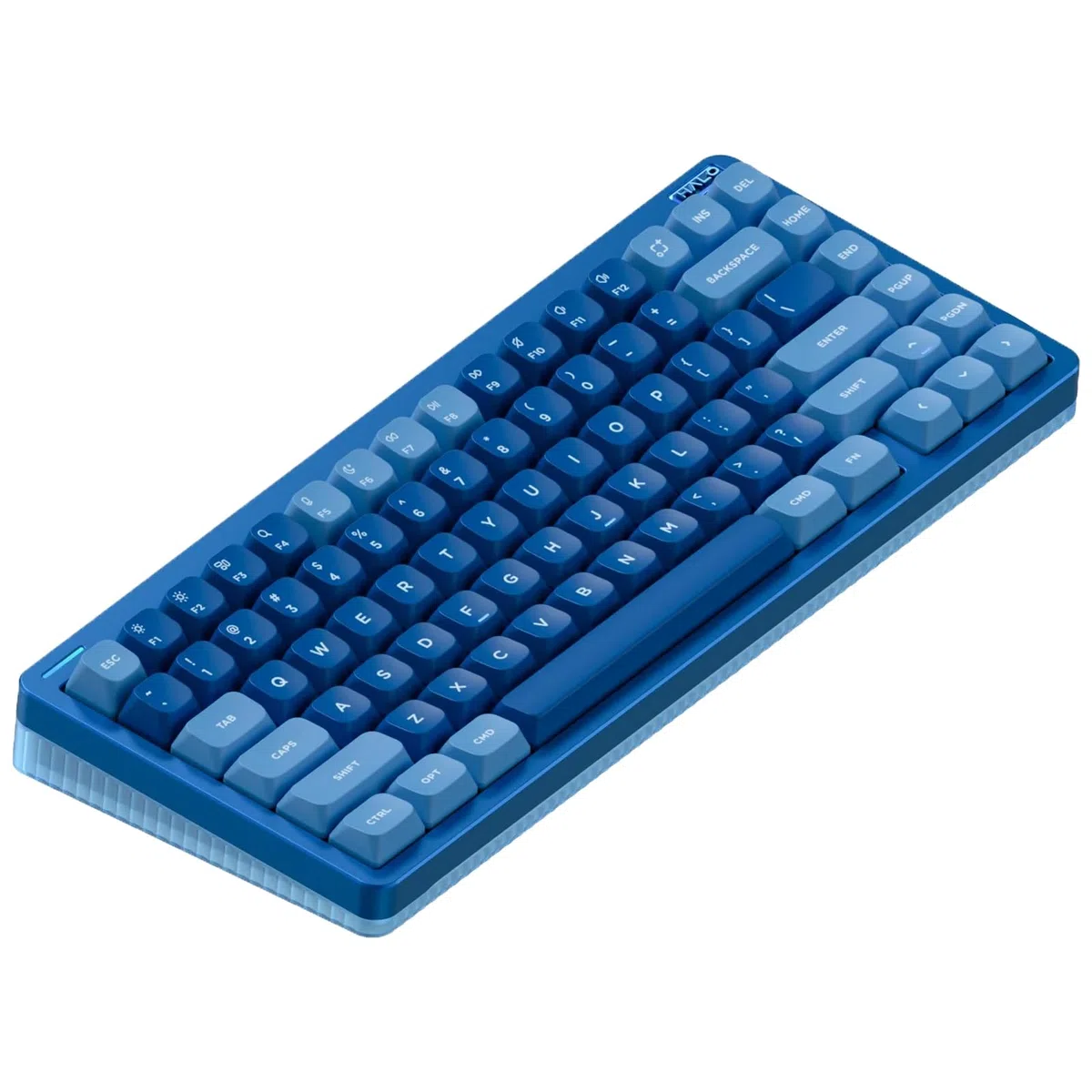 nuphy Halo75 V2 Clavier Mécanique de Jeu, 75% sans Fil Hot Swappable Bluetooth, 83 Touches, RGB Rétro-éclairé, Supporte Bluetooth/2.4GHz/USB-C - (Bleu, Mint (37gf))