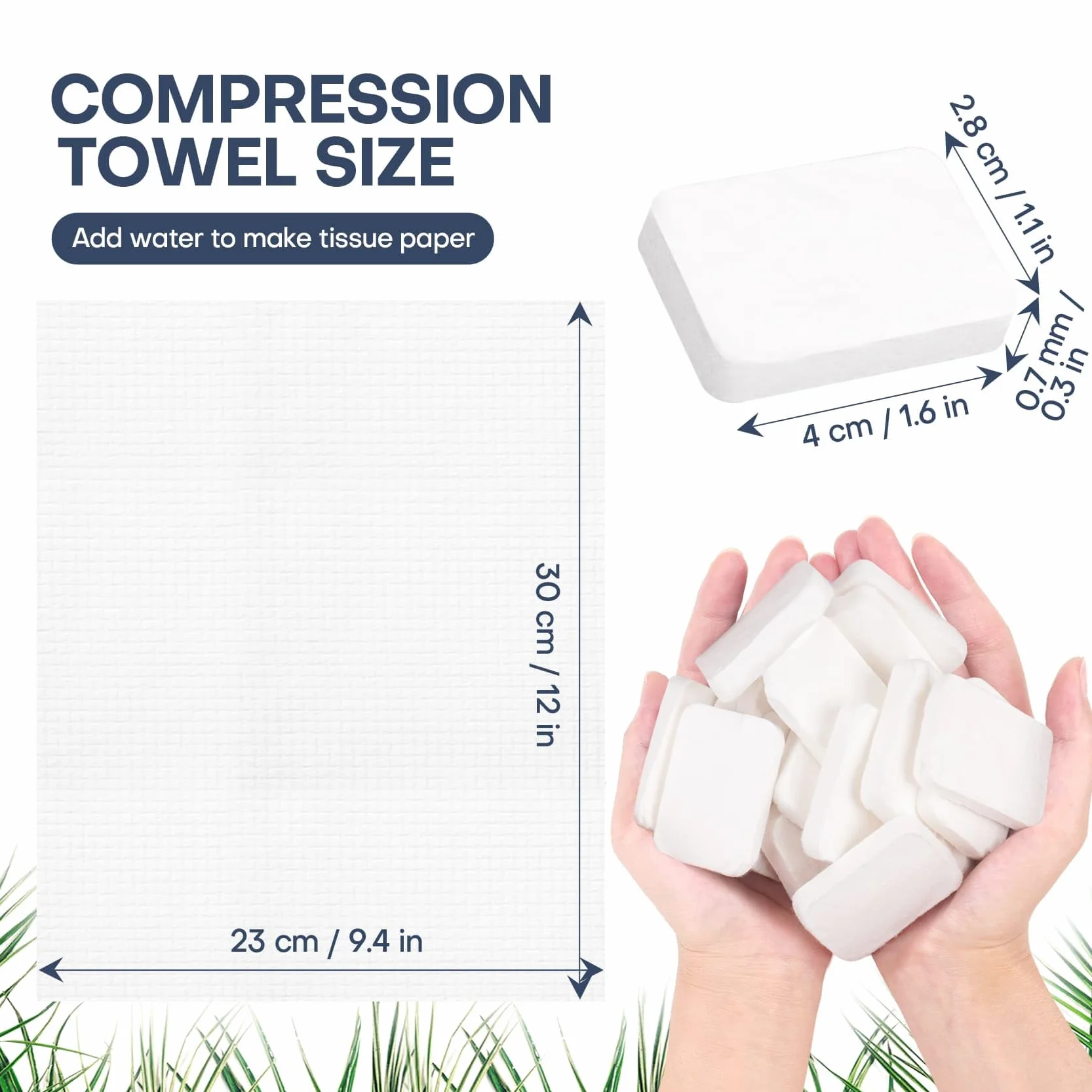Comprimé Serviette Tablette 30x23cm 500 Lingettes nettoyantes extensibles jetables Violet