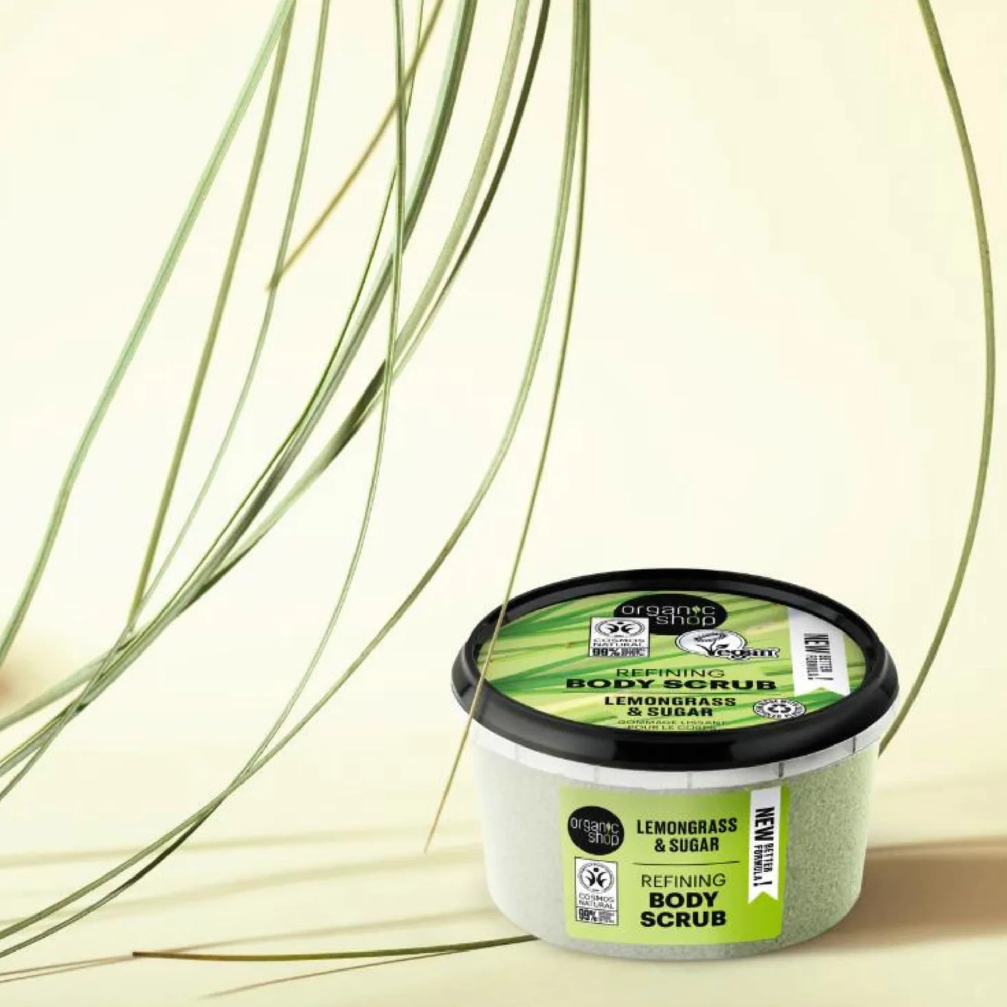 Organic Shop Body Scrub Natural Provence Lemongrass and Sugar 250ml