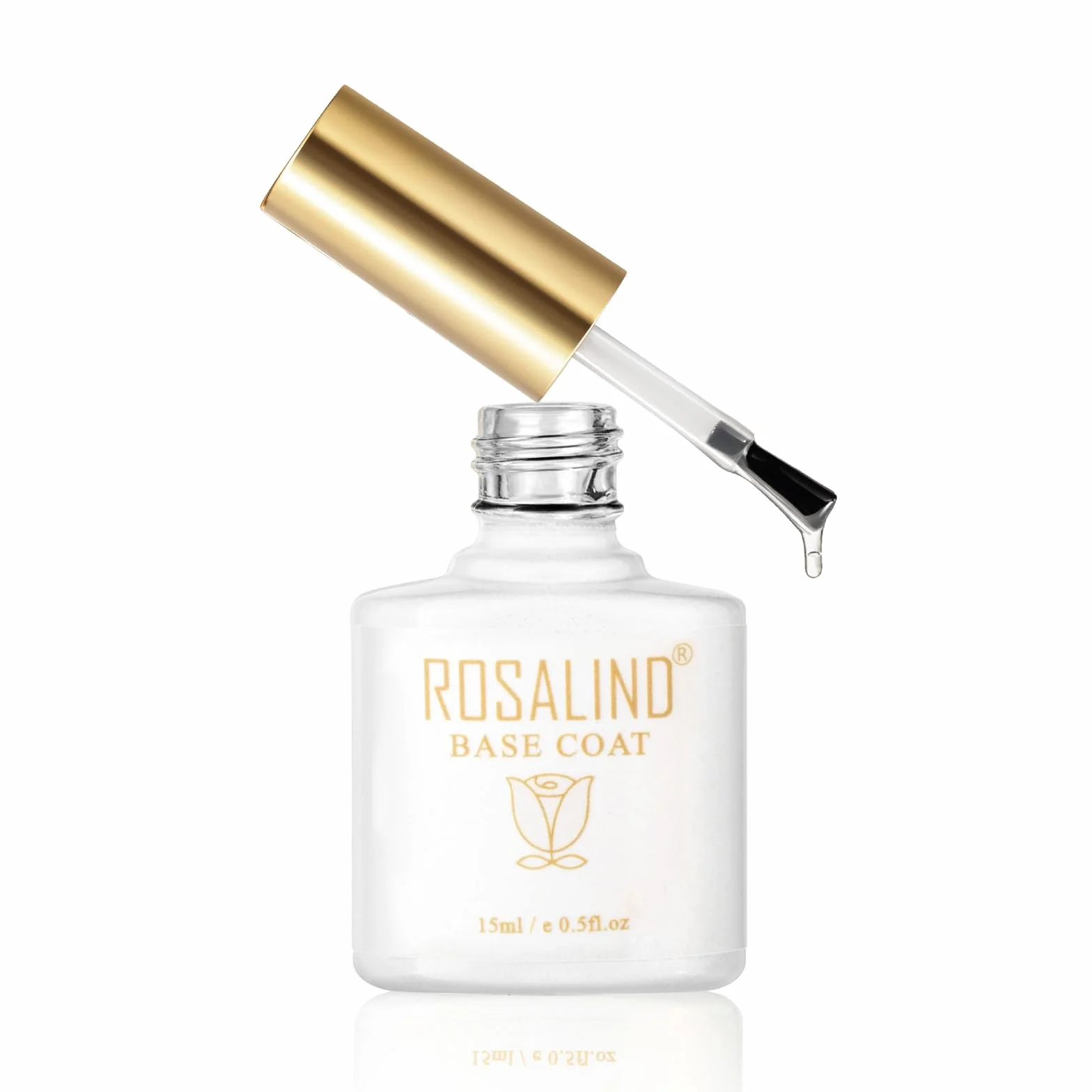 ROSALIND Base Coat Vernis Semi Permanent 15ml UV LED Soak Off Gel Polish
