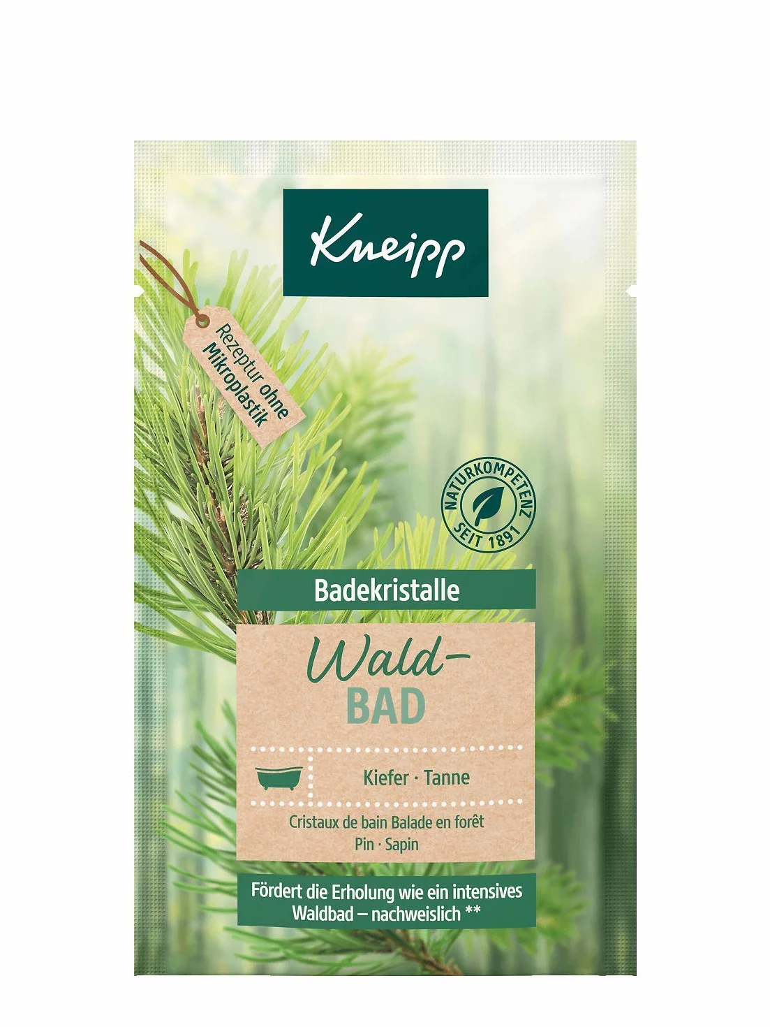 Kneipp Cristaux de bain bain forestier aux huiles essentielles de pin et sapin 60 g