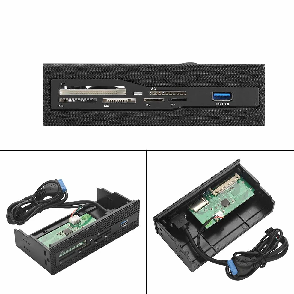 Lecteur de Carte Mémoire Interne USB 3.0 pour PC, 143 Modèles, M2 SD MS XD CF TF, Jusqu'à 64 Go