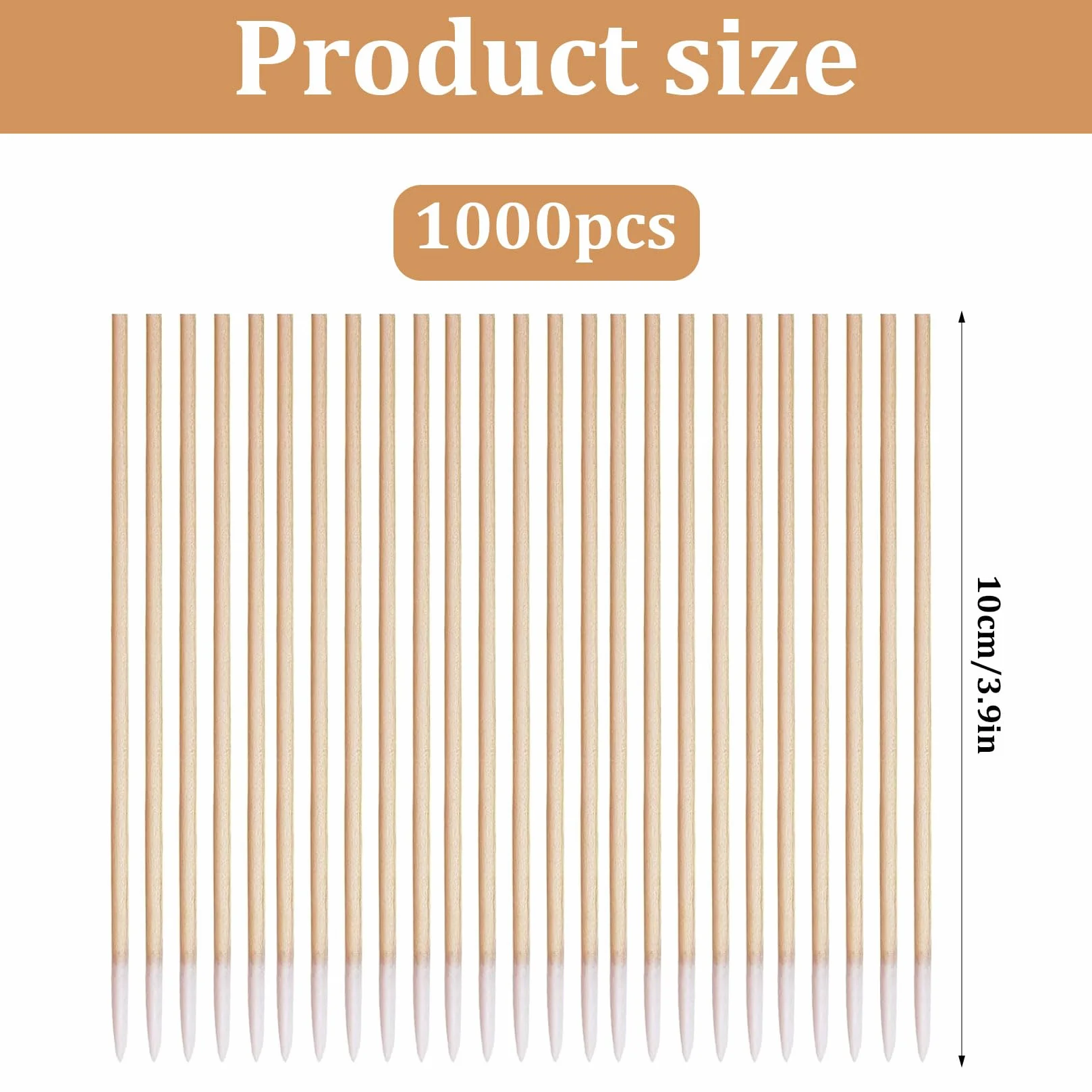 Cotons-Tiges Microblading 10 cm Bâtons en Bois pour Sourcils, Maquillage, Tatouage