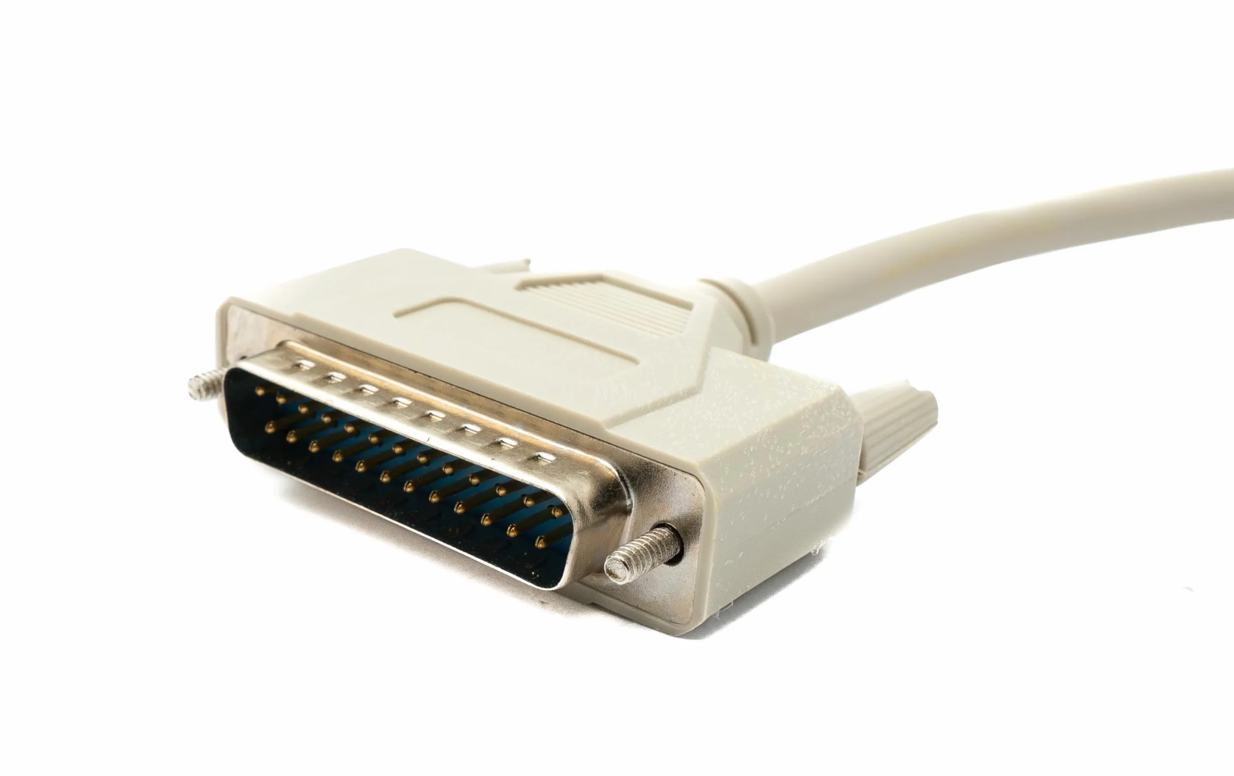 D Sub Cable null modem 150 cm 25 broches mâle vers mâle RS530 Gris
