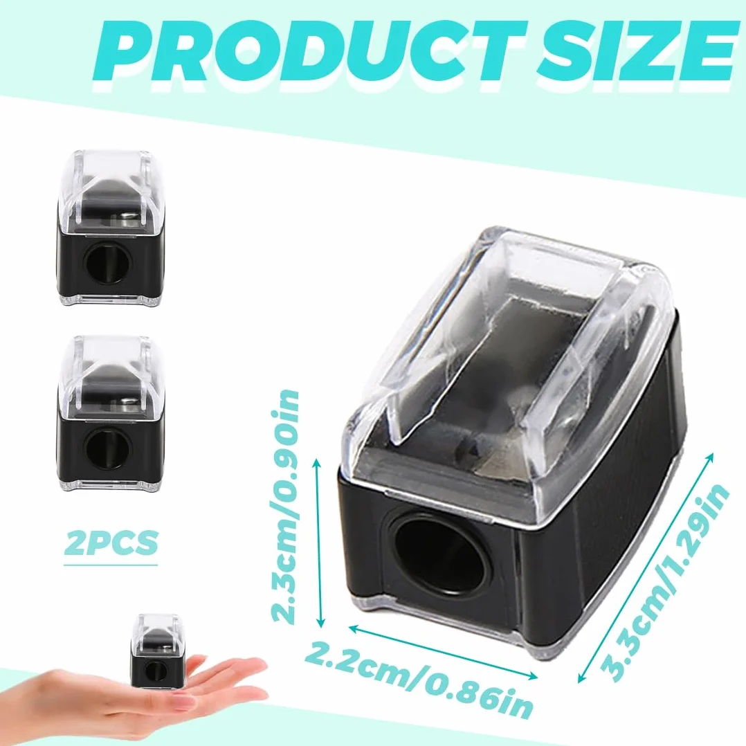 SGERUFZ 2 pièces Sharpener universel pour maquillage pratique pour les déplacements