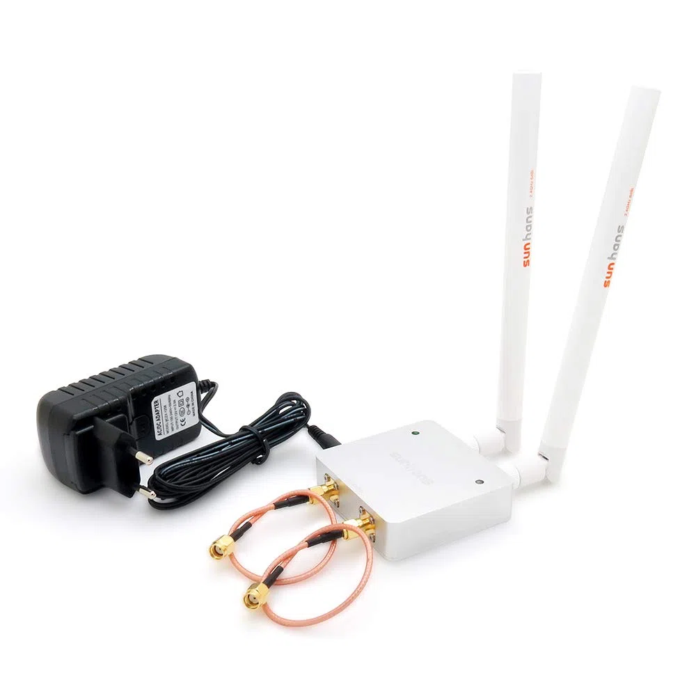 SH24Gi1000-D2 Amplificateur de Signal WiFi Double Antenne 1000mW 2.4G 2T2R / Amplificateur de Signal WiFi 300Mbps