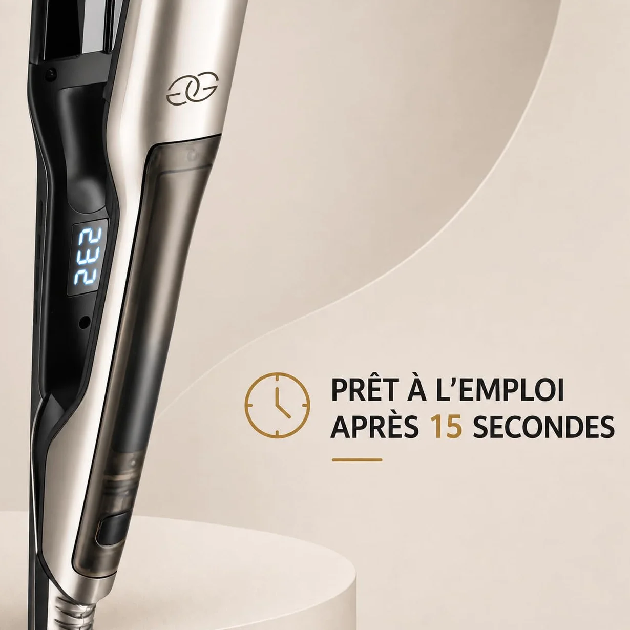 Lisseur Cheveux Steampod Pro Fer à Boucler 230ºC Céramique Ionique