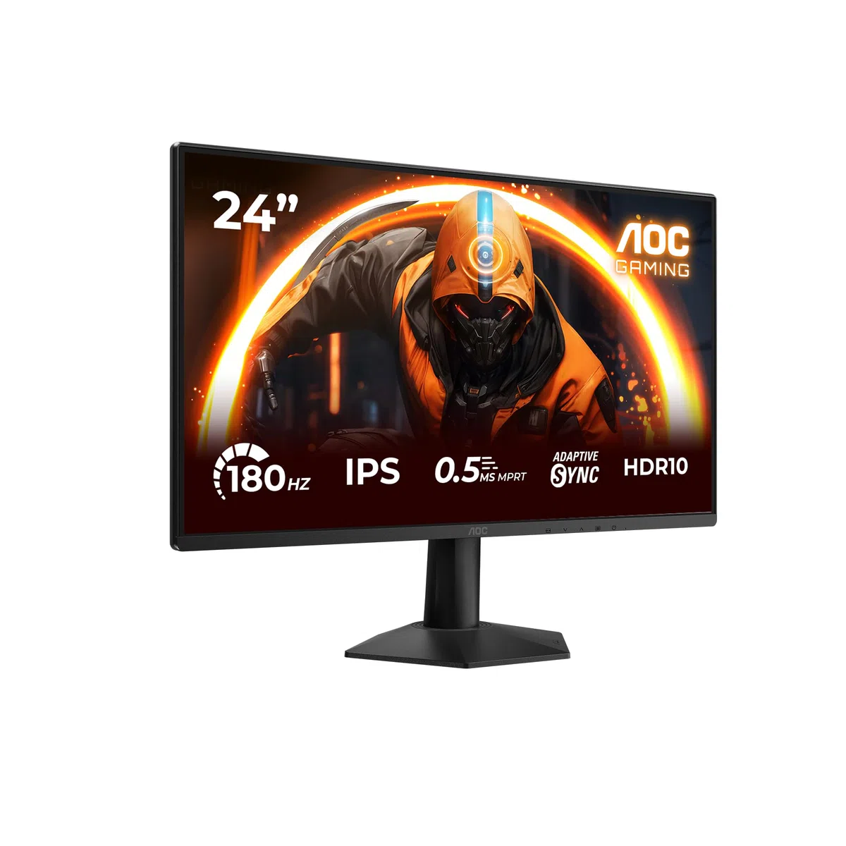 AOC Moniteur 24G50F 24 Pouce 180Hz (OC, Native 144Hz) IPS Dalle, 4ms GtG, HDR10, G-Sync Comptible, (1920x1080 HDMI 1x 2.0 DP 1x 1.4) Noir