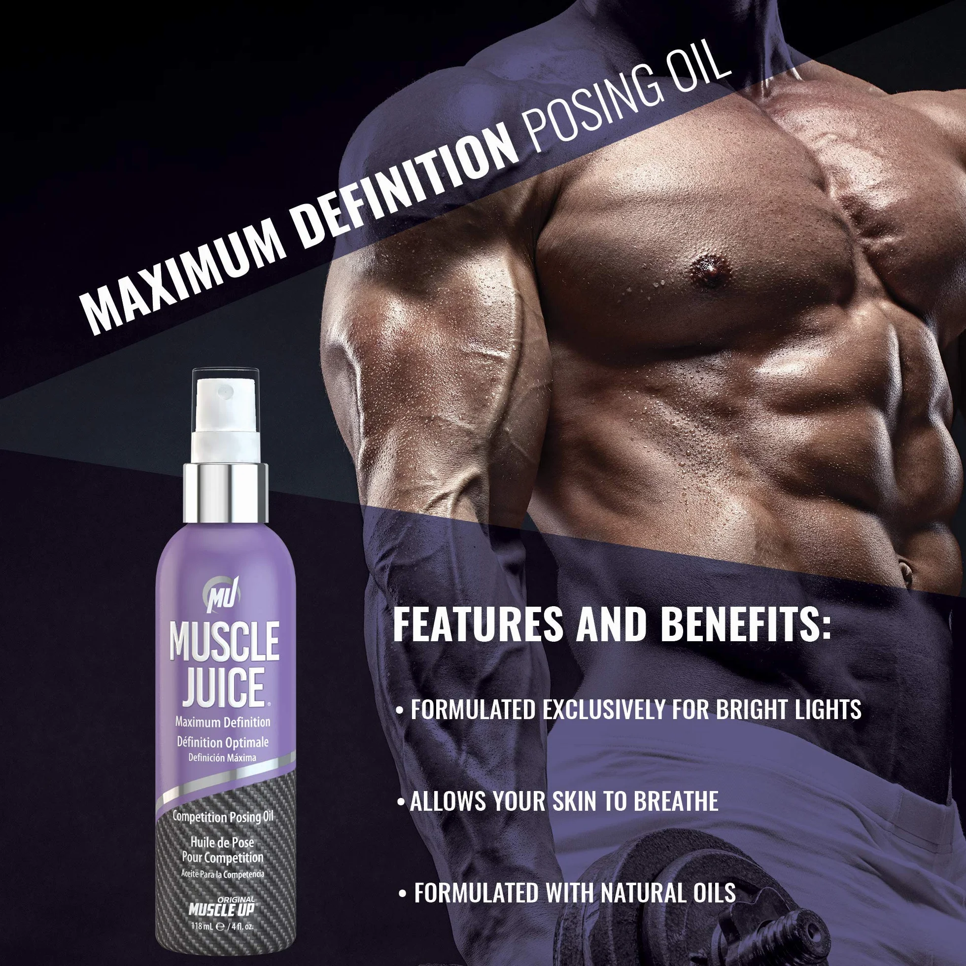 Protan Muscle Juice Maximum Définition Competition Posing Oil Mousse Hydratante