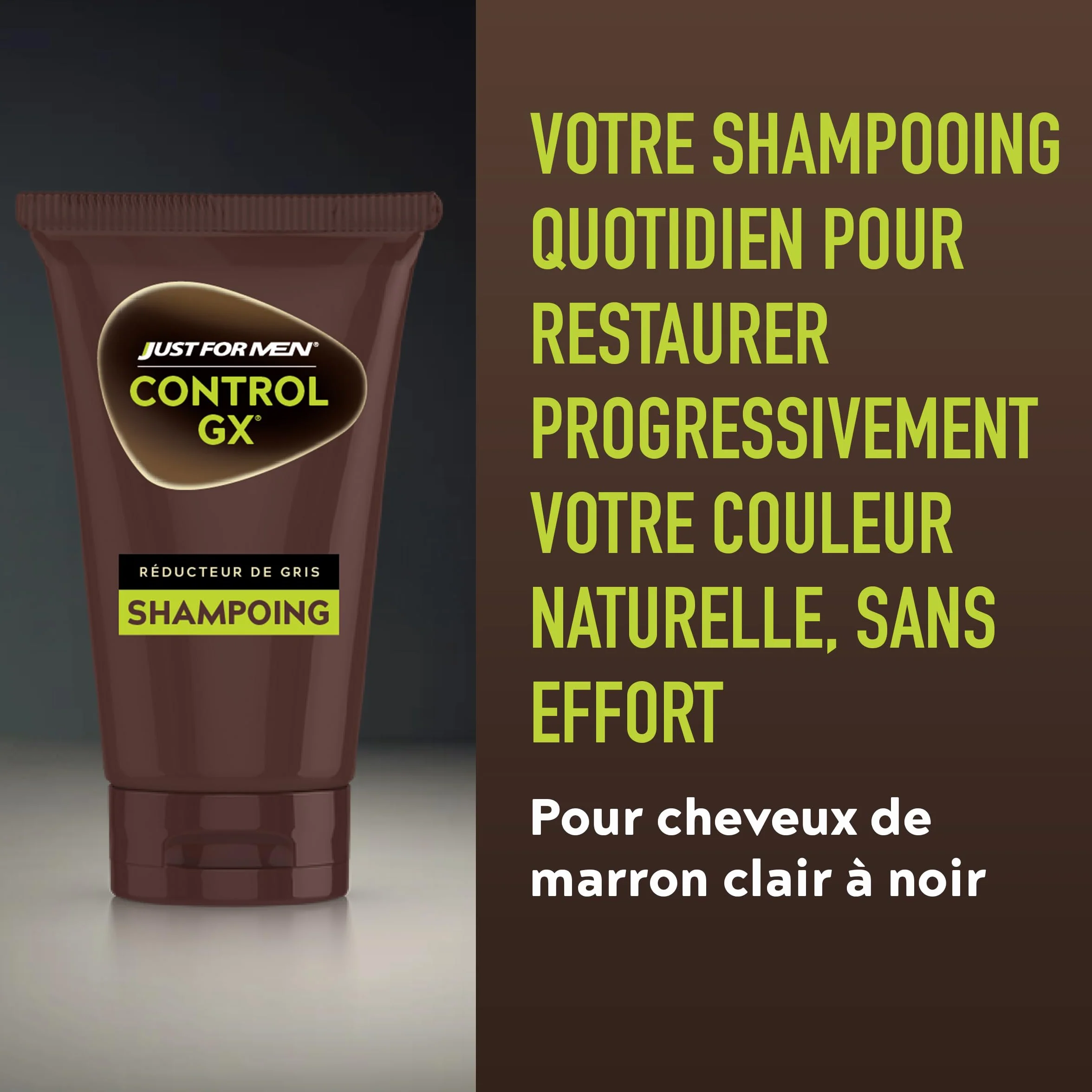 Just For Men Control GX Shampooing colorant homme cheveux gris 118 ml