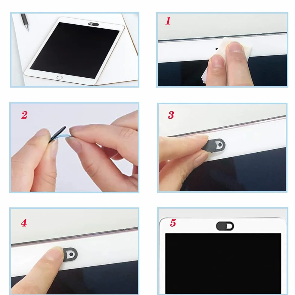 Cache Webcam Ultra Fin 3 Pcs pour Laptop Smartphones Tablettes