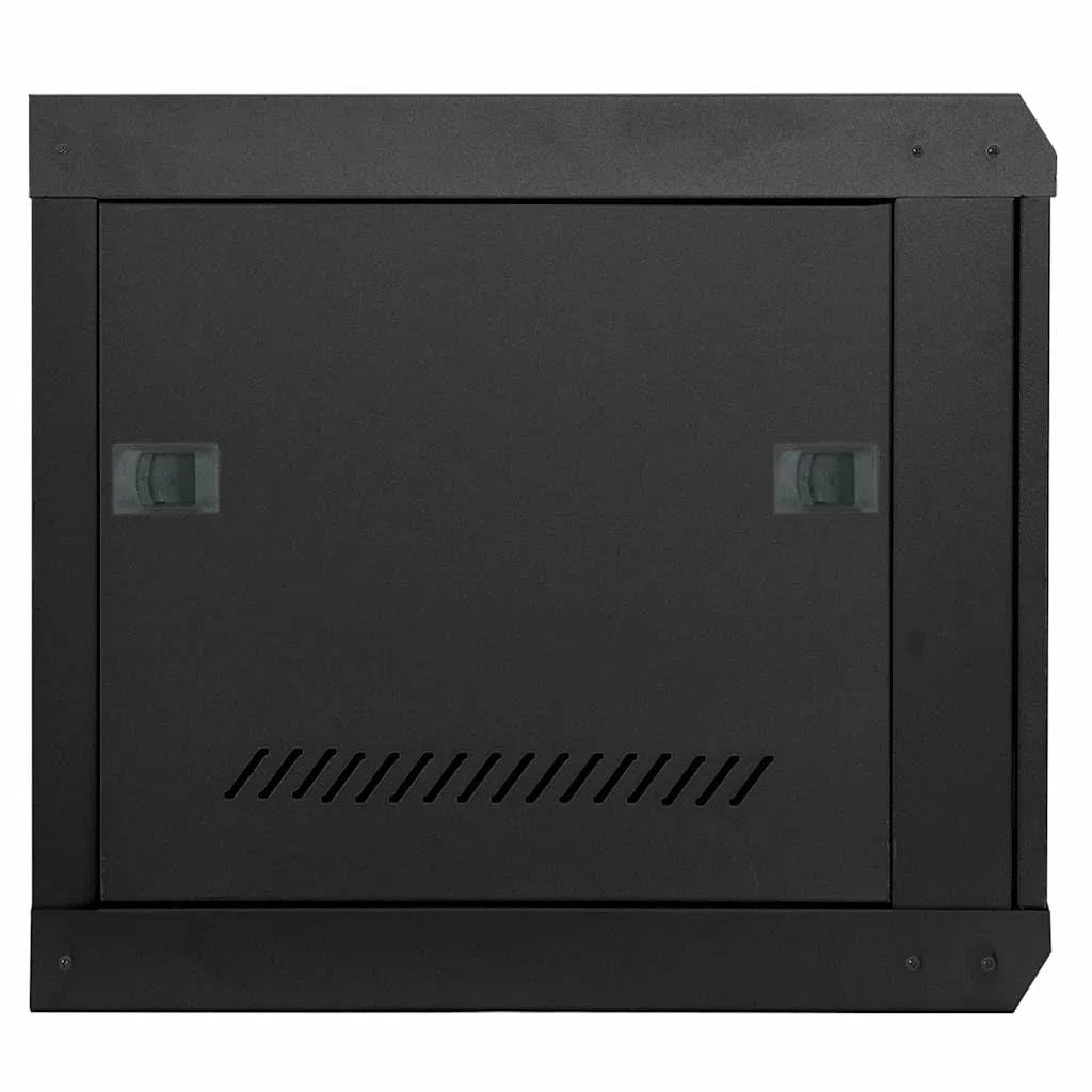 Armoire réseau Noire en Acier 53 x 60 x 45 cm, Stockage réseau pour NAS Serveur, Baie Disque Dur, boitier Sauvegarde, multimédia, Cloud Personnel, Bureau Entreprise, accès Distant