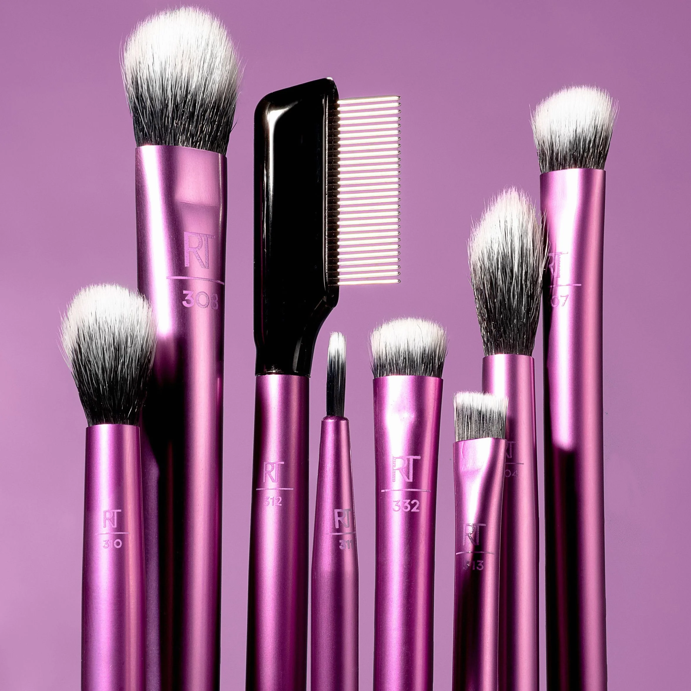 Real Techniques Ensemble de pinceaux de maquillage Everyday Eye Essentials, 8 pièces
