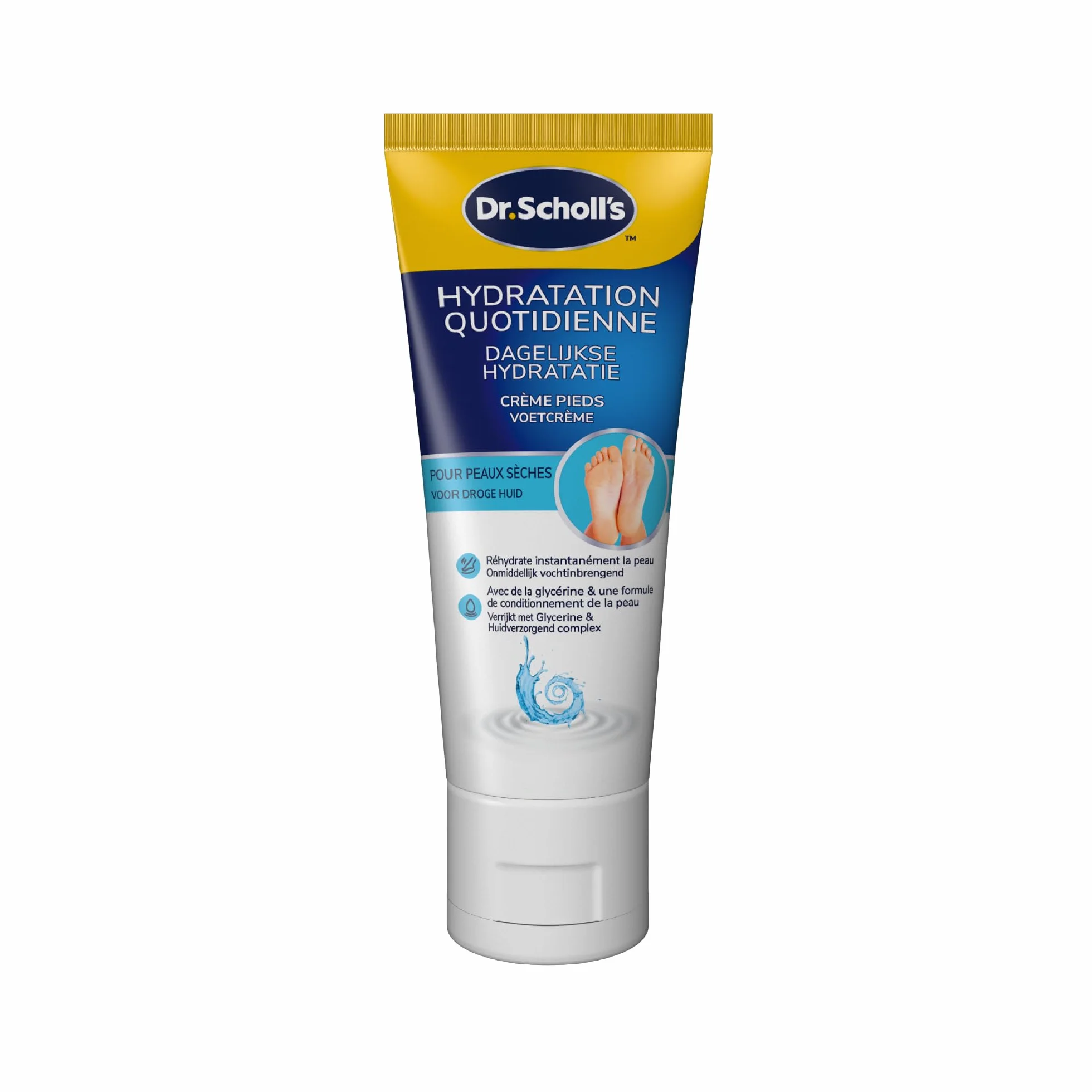 Dr. Scholl's Crème Pieds Hydratation Renforcée Peaux Sèches 75ml